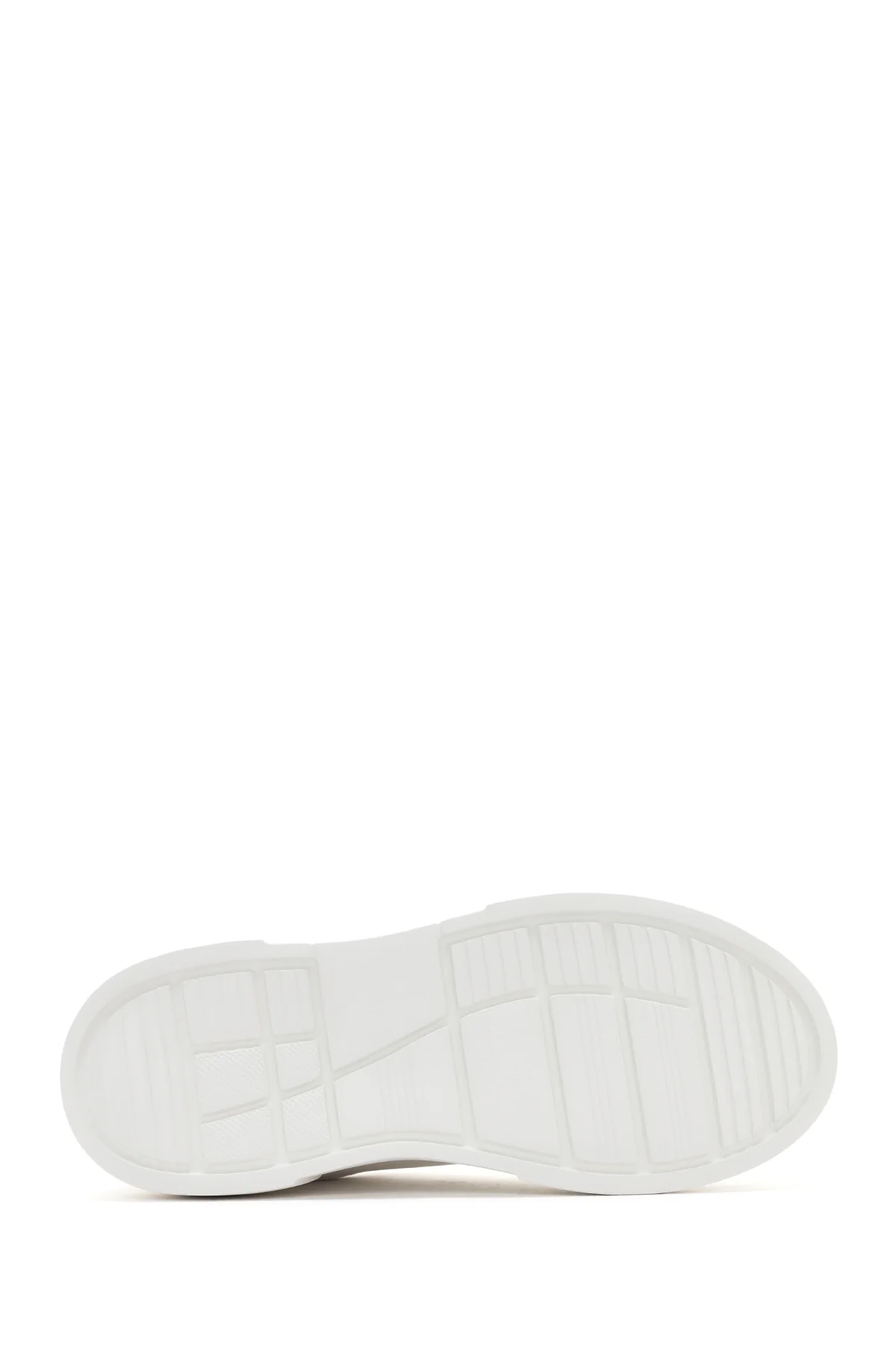 Kadın Beyaz Kalın Tabanlı Taşlı Sneaker - Image 4