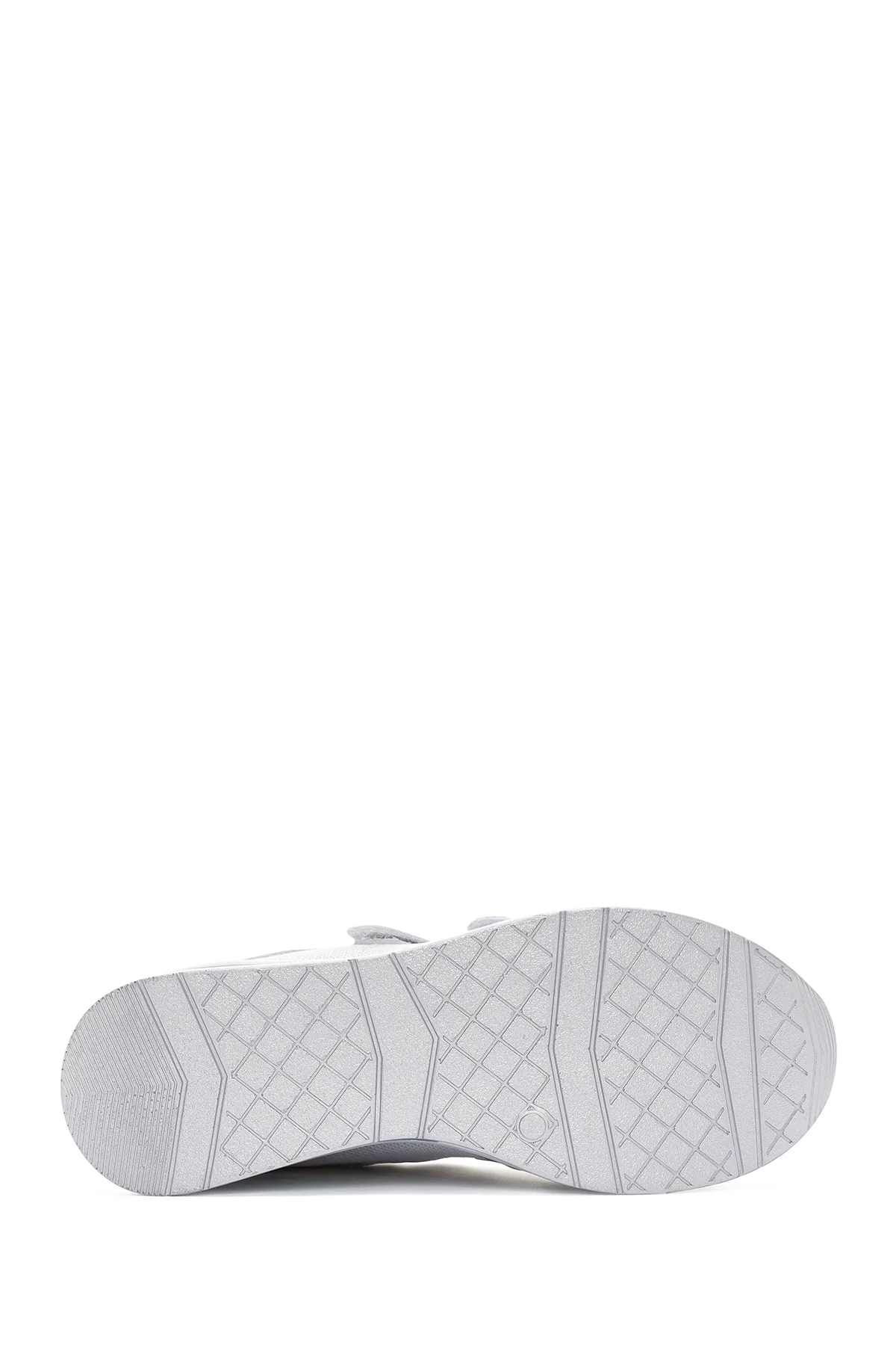 Kadın Beyaz Kalın Topuklu Bantlı Deri Sneaker - Image 4