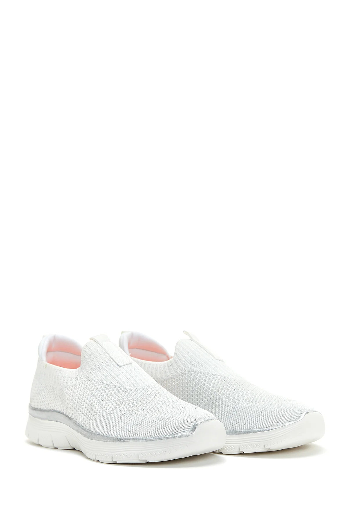 Kadın Beyaz Kumaş Sneaker - Image 3