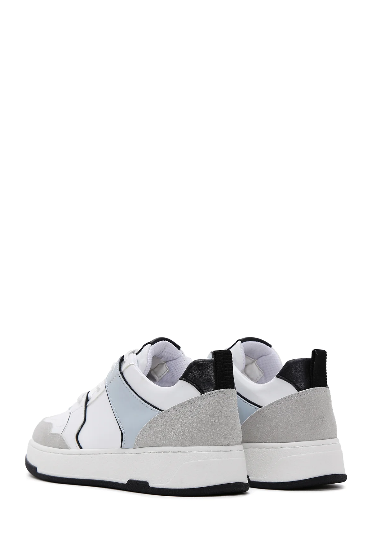 Kadın Beyaz Süet Detaylı Sneaker - Image 5