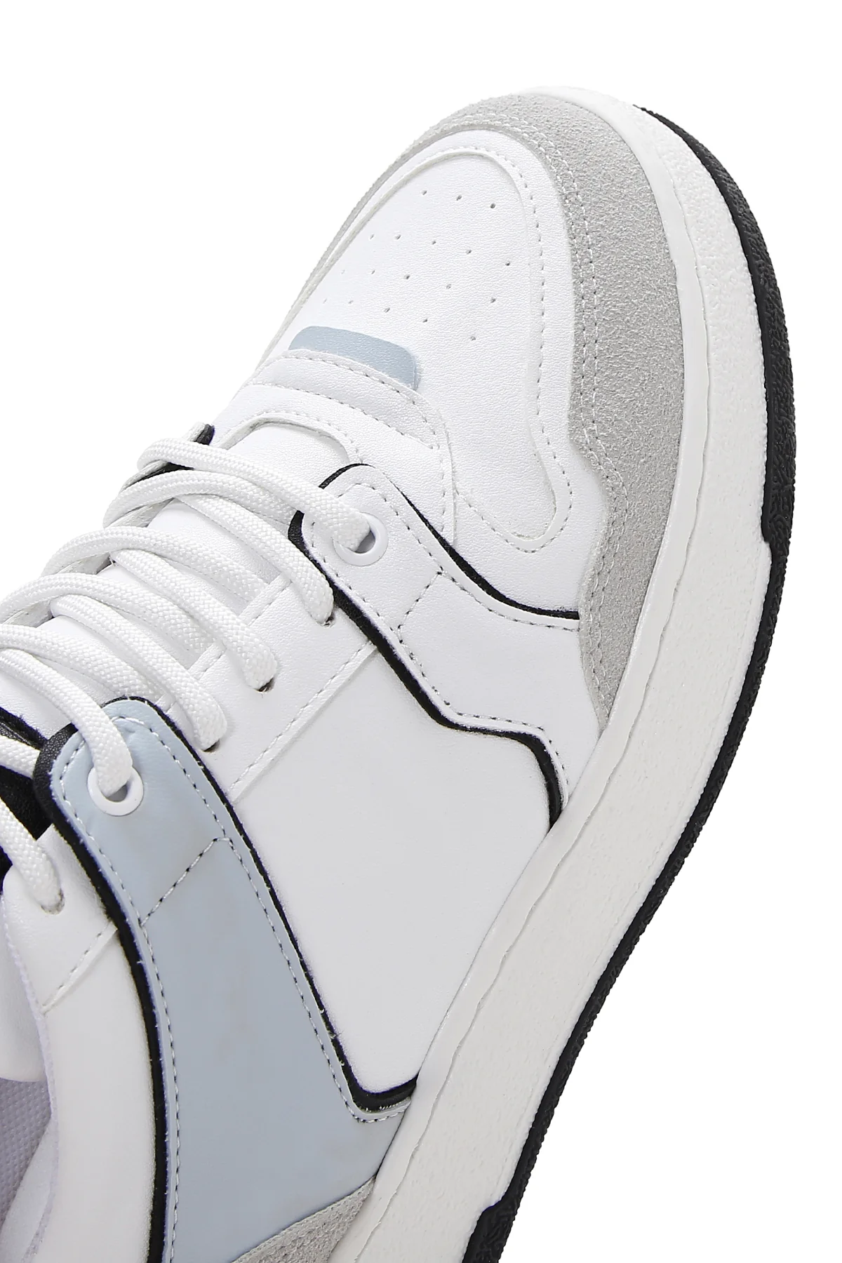 Kadın Beyaz Süet Detaylı Sneaker - Image 9