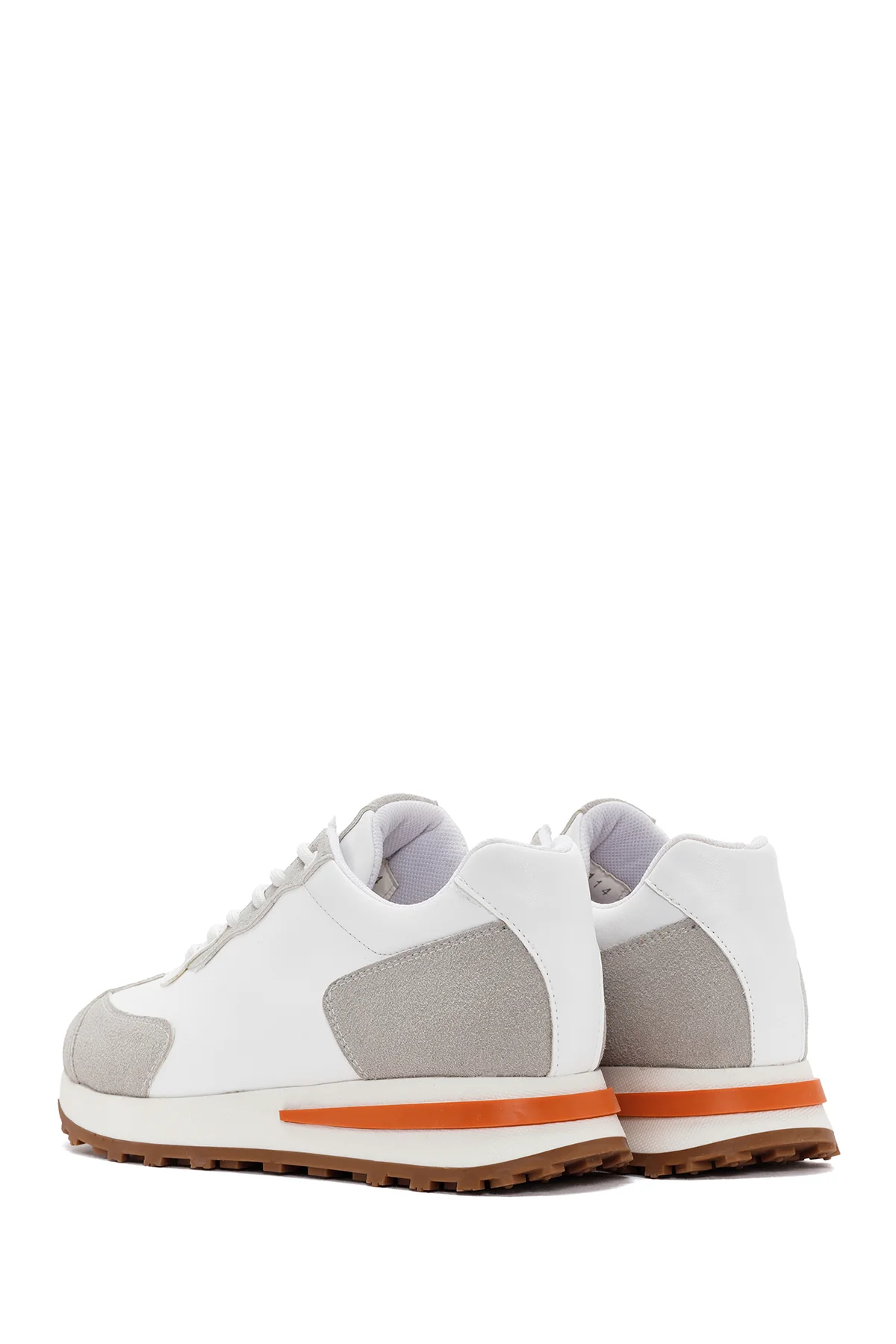 Kadın Beyaz Süet Sneaker - Image 5