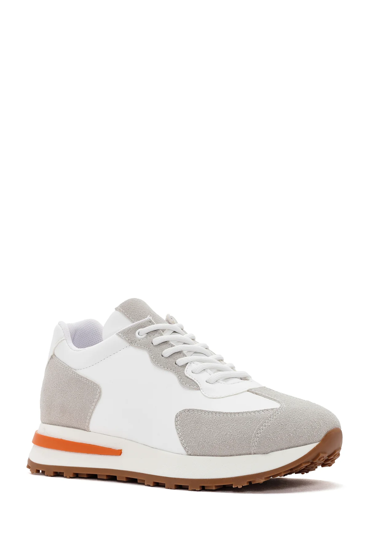 Kadın Beyaz Süet Sneaker - Image 6