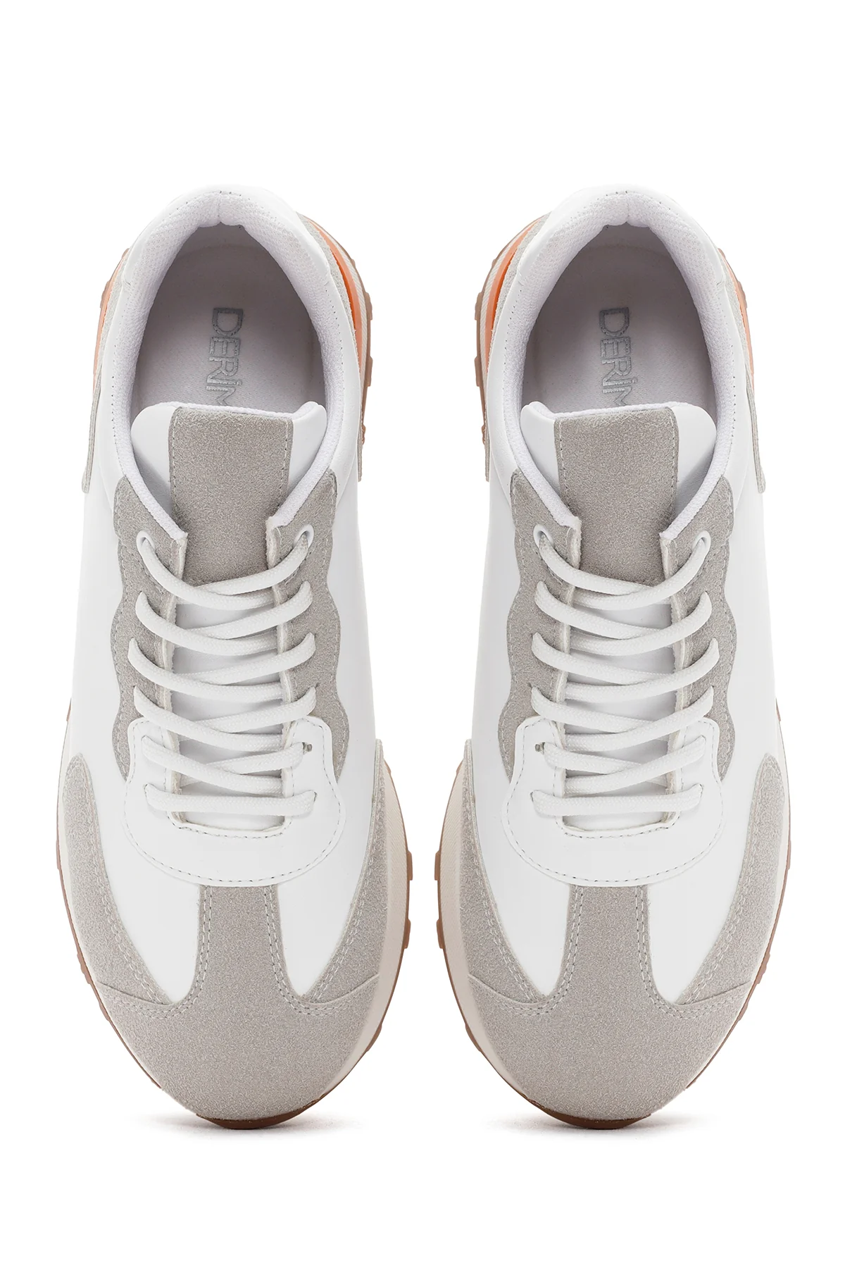 Kadın Beyaz Süet Sneaker - Image 7