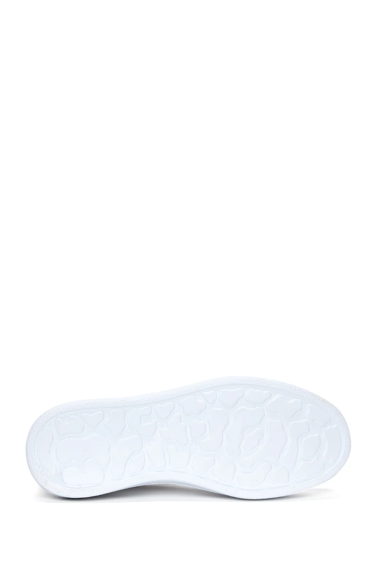 Kadın Beyaz Taşlı Kalın Tabanlı Sneaker - Image 4