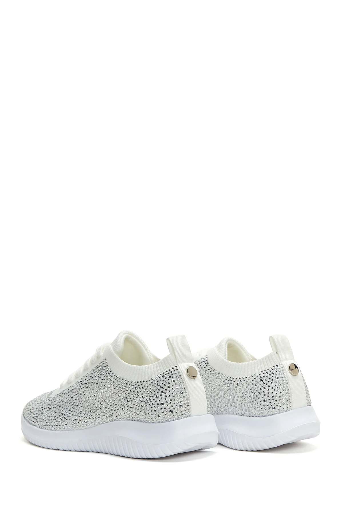 Kadın Beyaz Taşlı Sneaker - Image 5