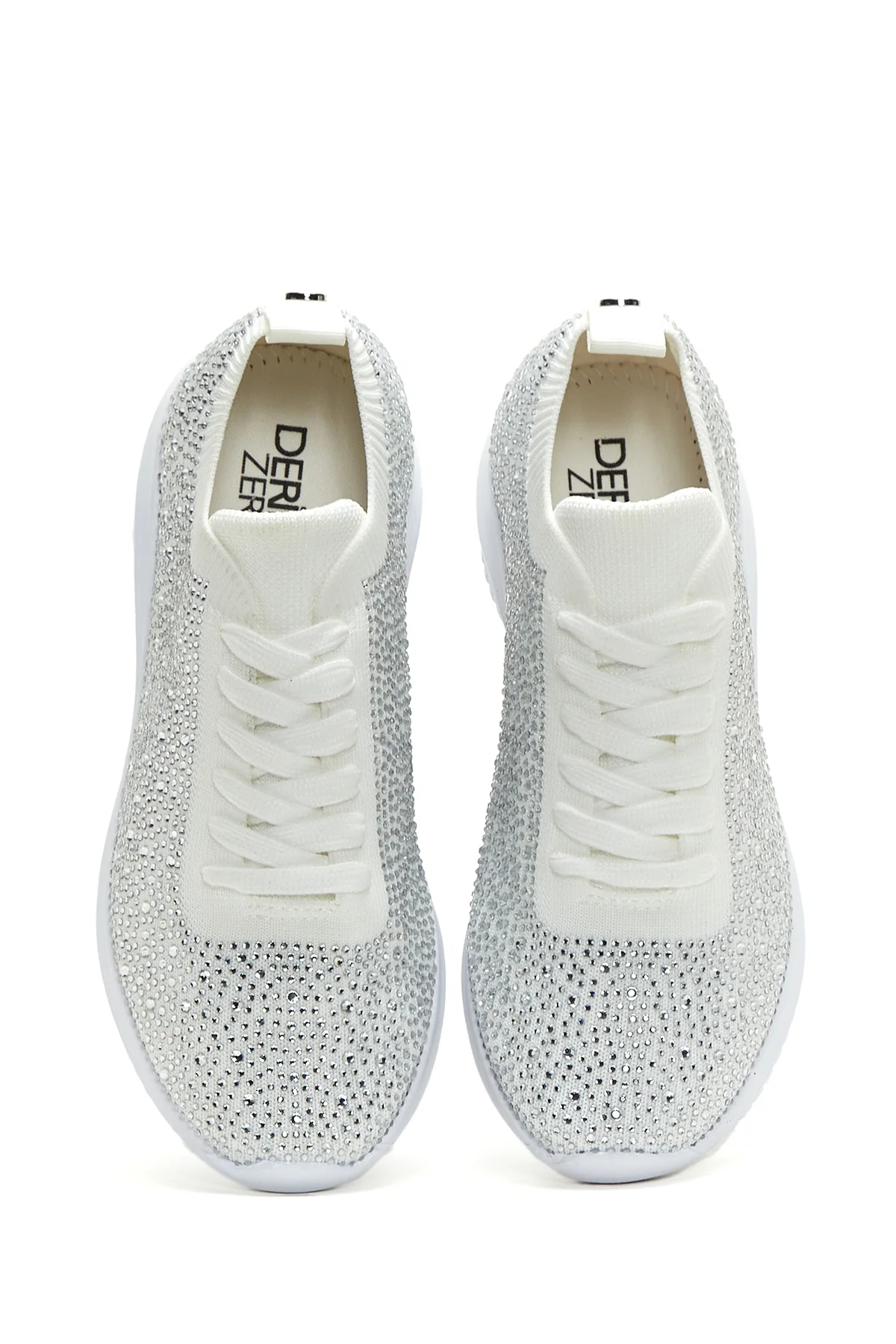 Kadın Beyaz Taşlı Sneaker - Image 6