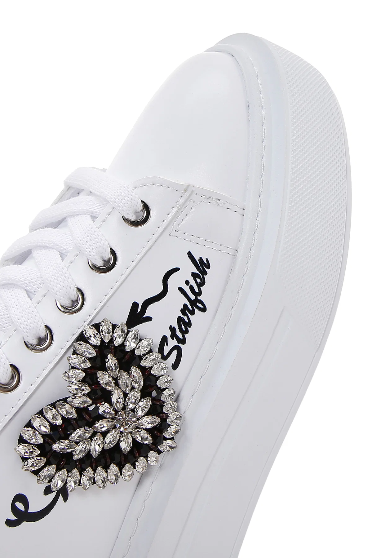 Kadın Beyaz Taşlı Sneaker - Image 10