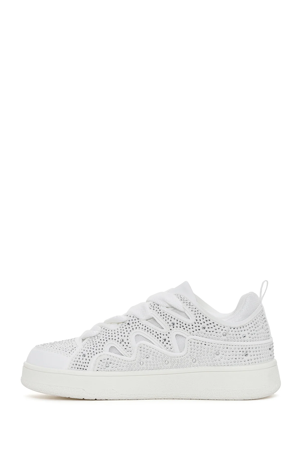 Kadın Beyaz Taşlı Sneaker - Image 2