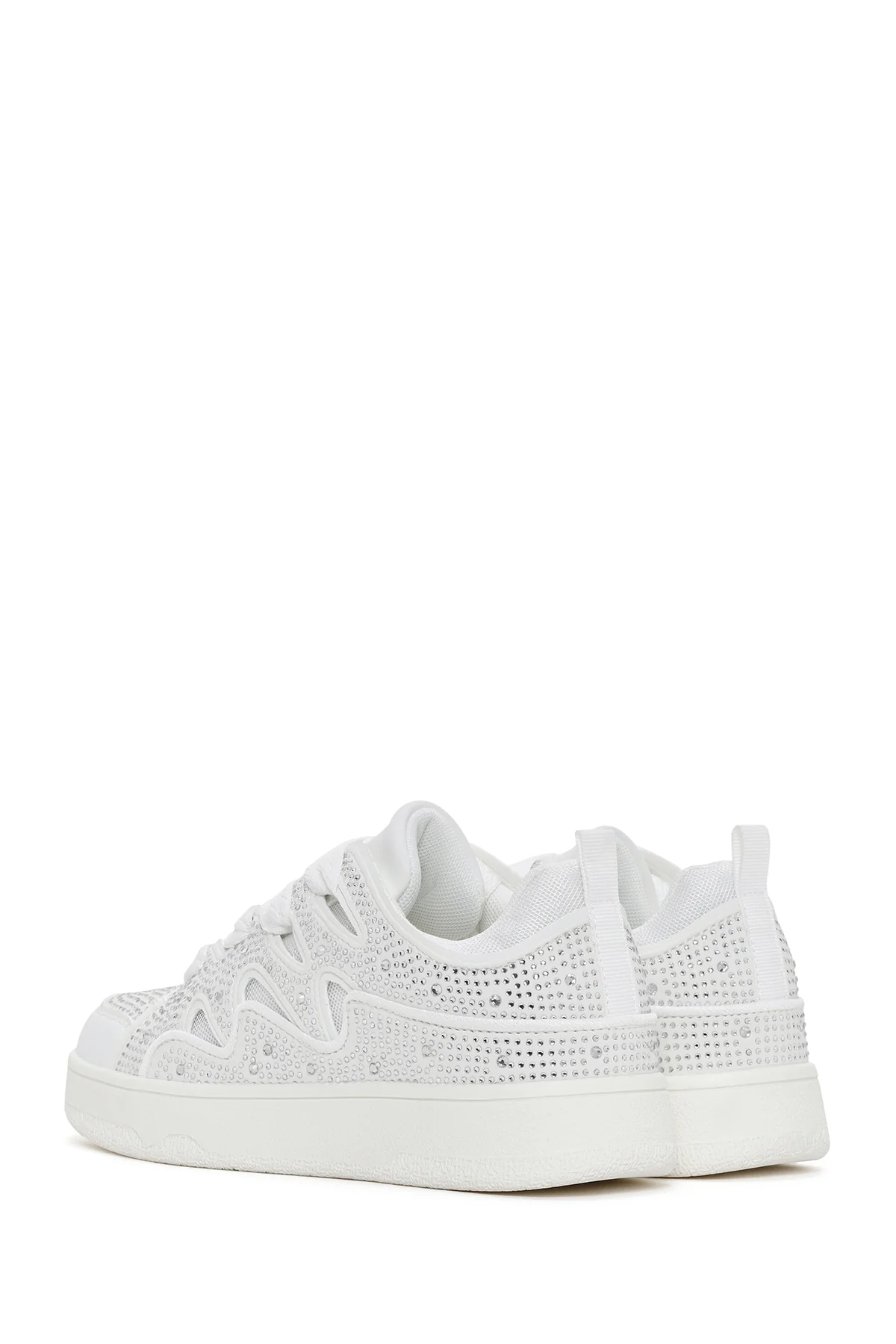 Kadın Beyaz Taşlı Sneaker - Image 5