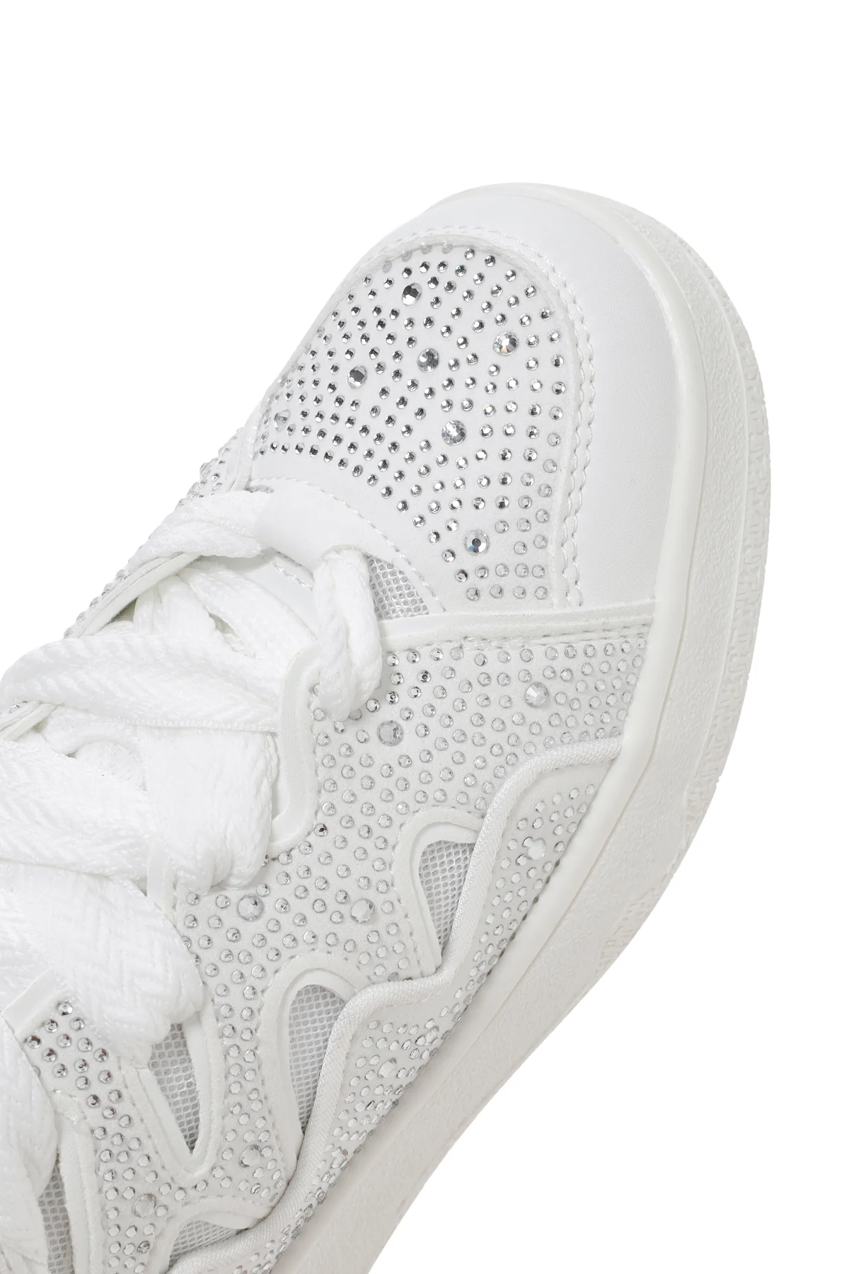 Kadın Beyaz Taşlı Sneaker - Image 9