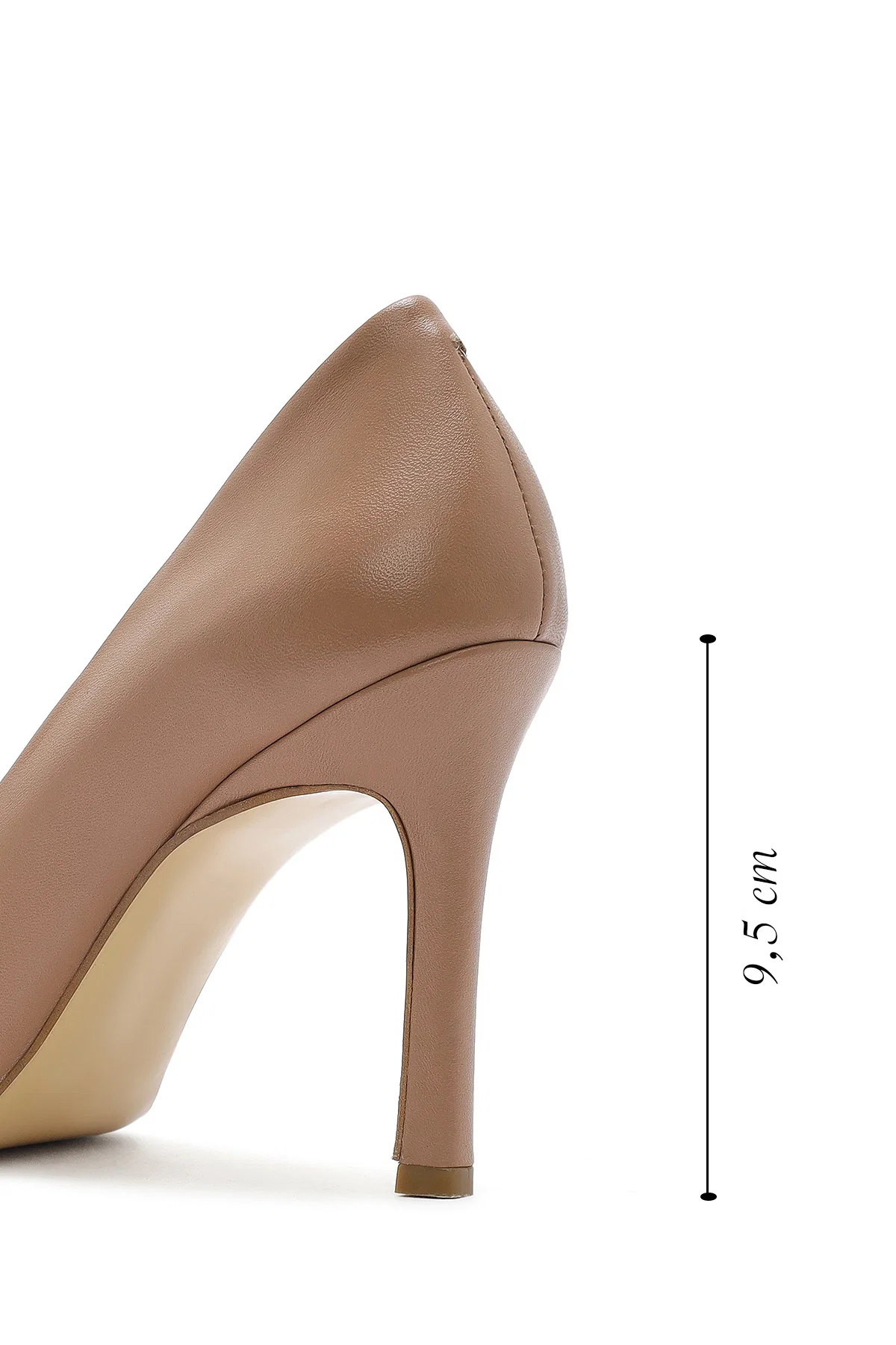 Kadın Beyaz Yüksek İnce Topuklu Deri Stiletto - Image 2