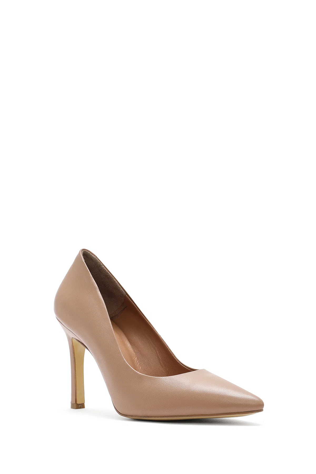 Kadın Beyaz Yüksek İnce Topuklu Deri Stiletto - Image 7