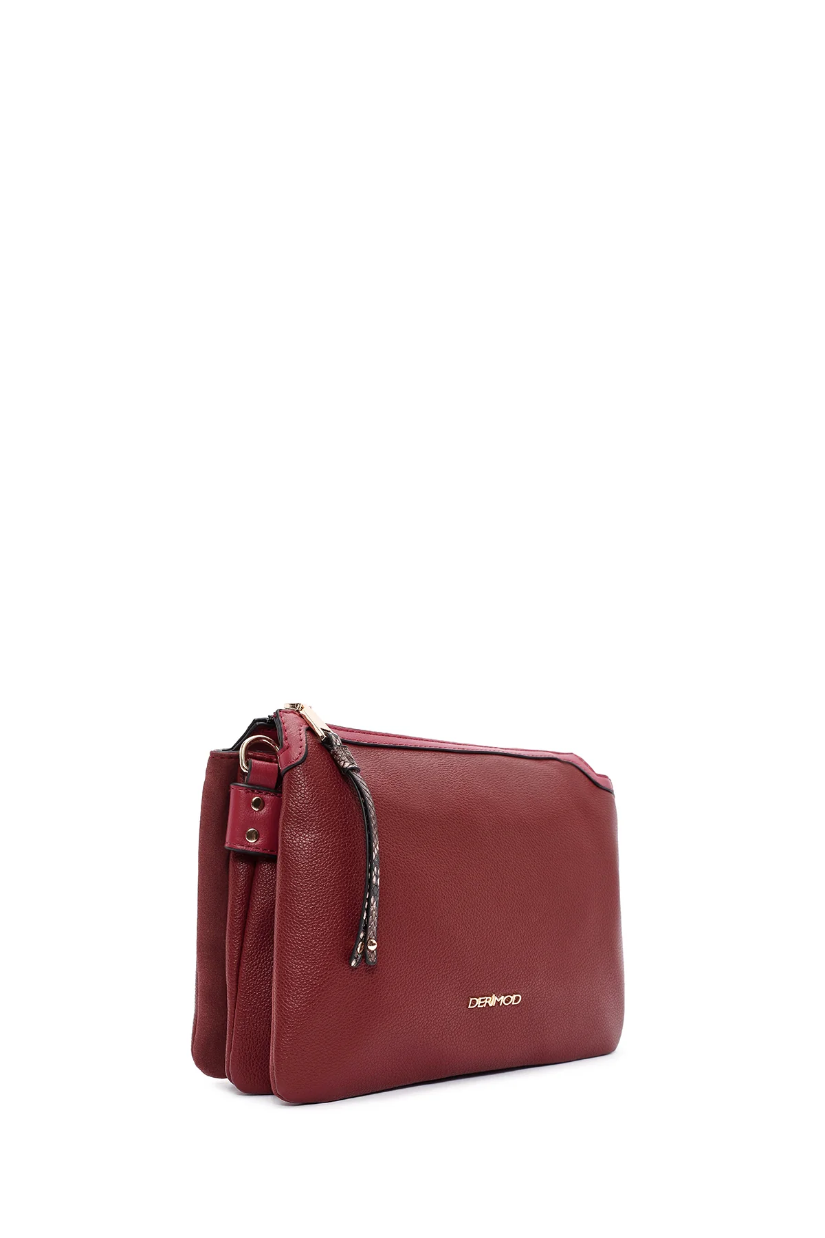 Kadın Bordo Aksesuar Detaylı Çapraz Çanta - Image 5