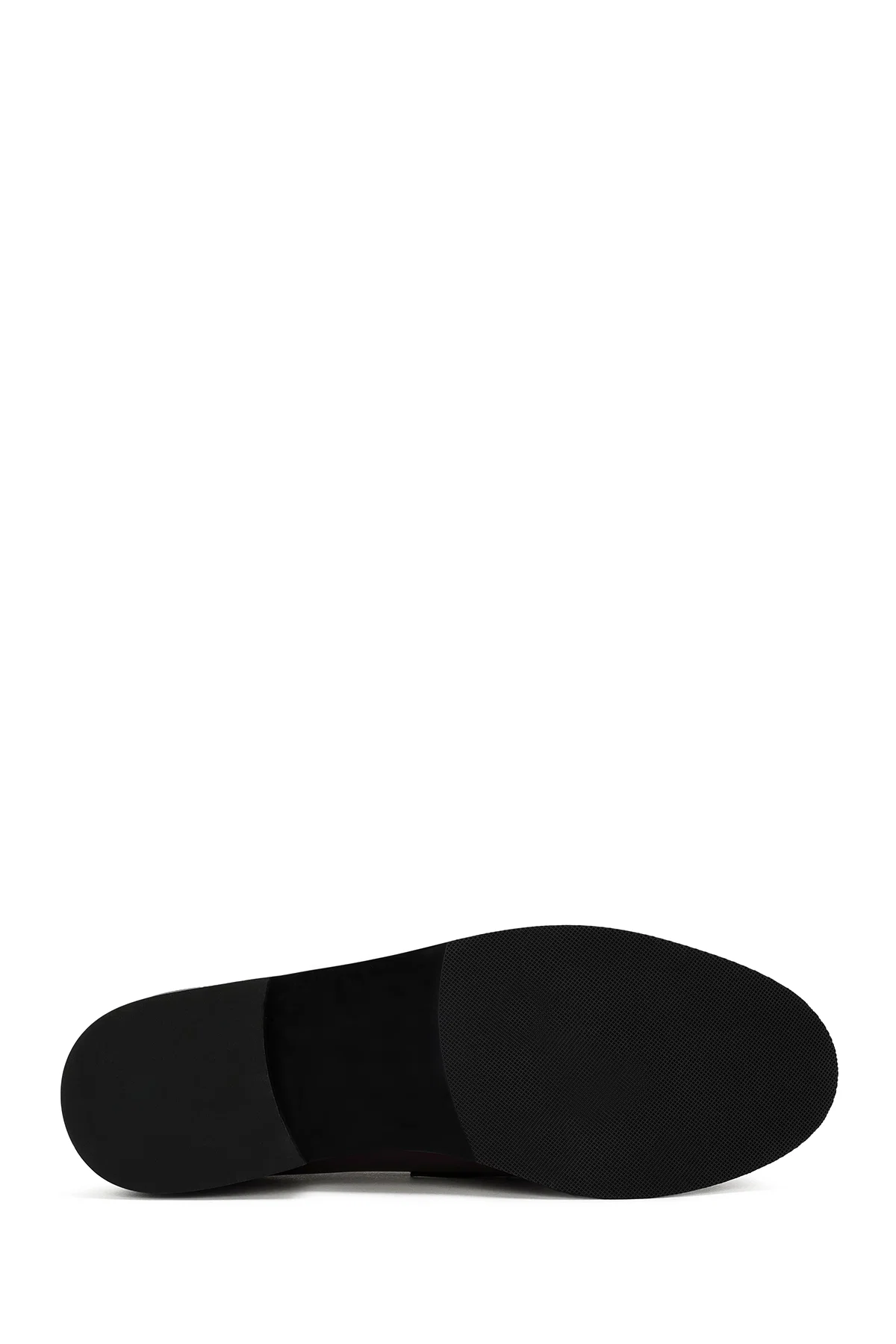Kadın Bordo Deri Maskülen Loafer - Image 4