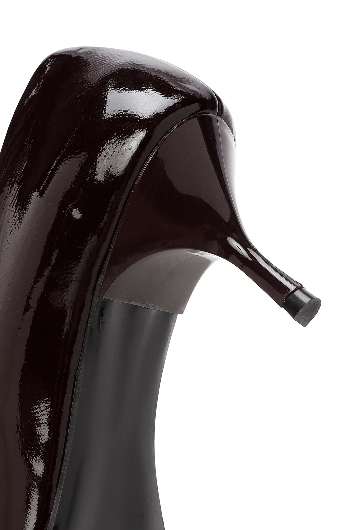 Kadın Bordo İnce Topuklu Deri Stiletto - Image 10