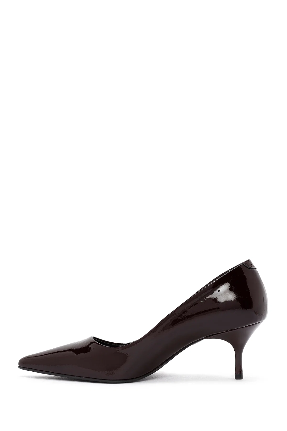 Kadın Bordo İnce Topuklu Deri Stiletto - Image 4