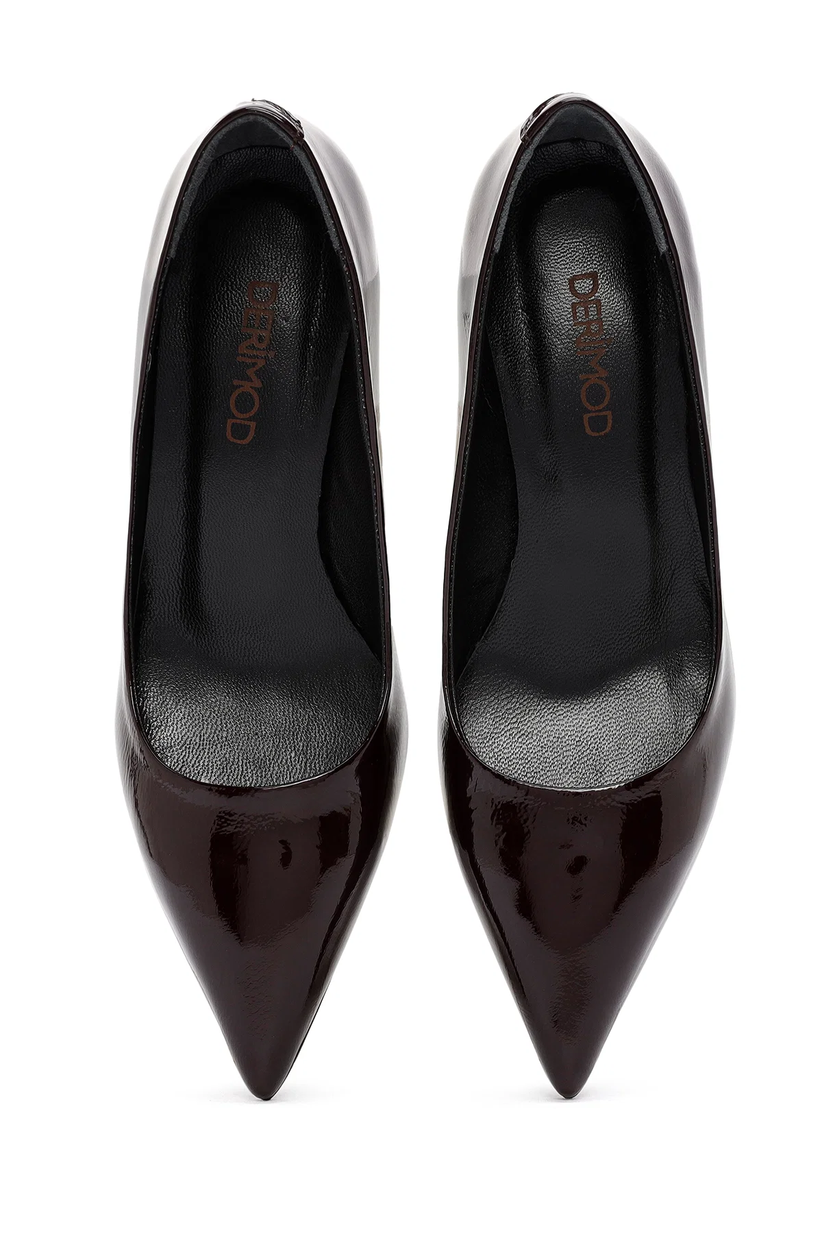 Kadın Bordo İnce Topuklu Deri Stiletto - Image 8