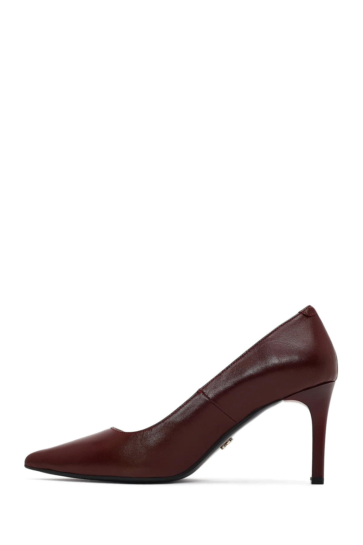 Kadın Bordo İnce Topuklu Deri Stiletto - Image 4