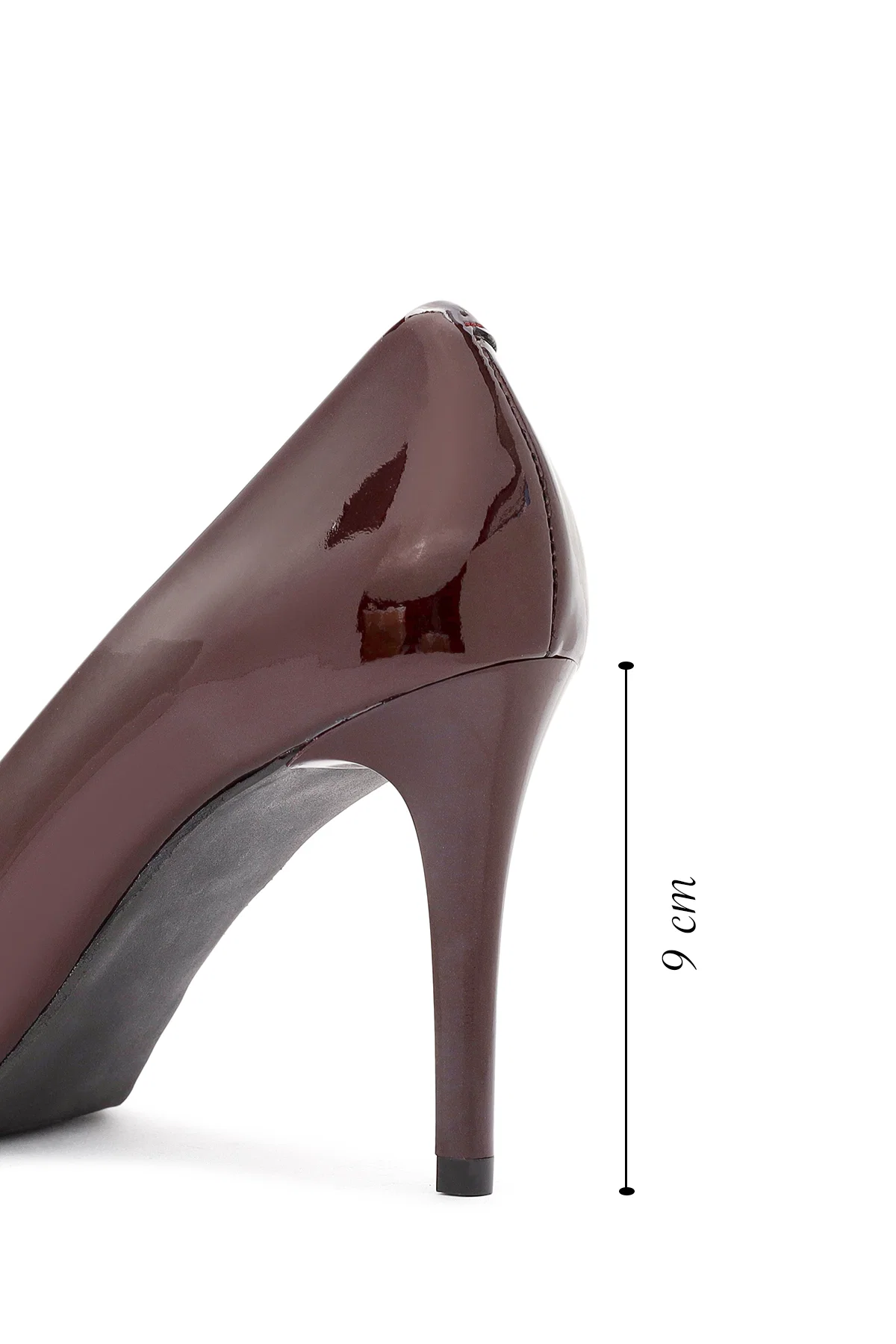 Kadın Bordo İnce Topuklu Rugan Deri Stiletto - Image 2