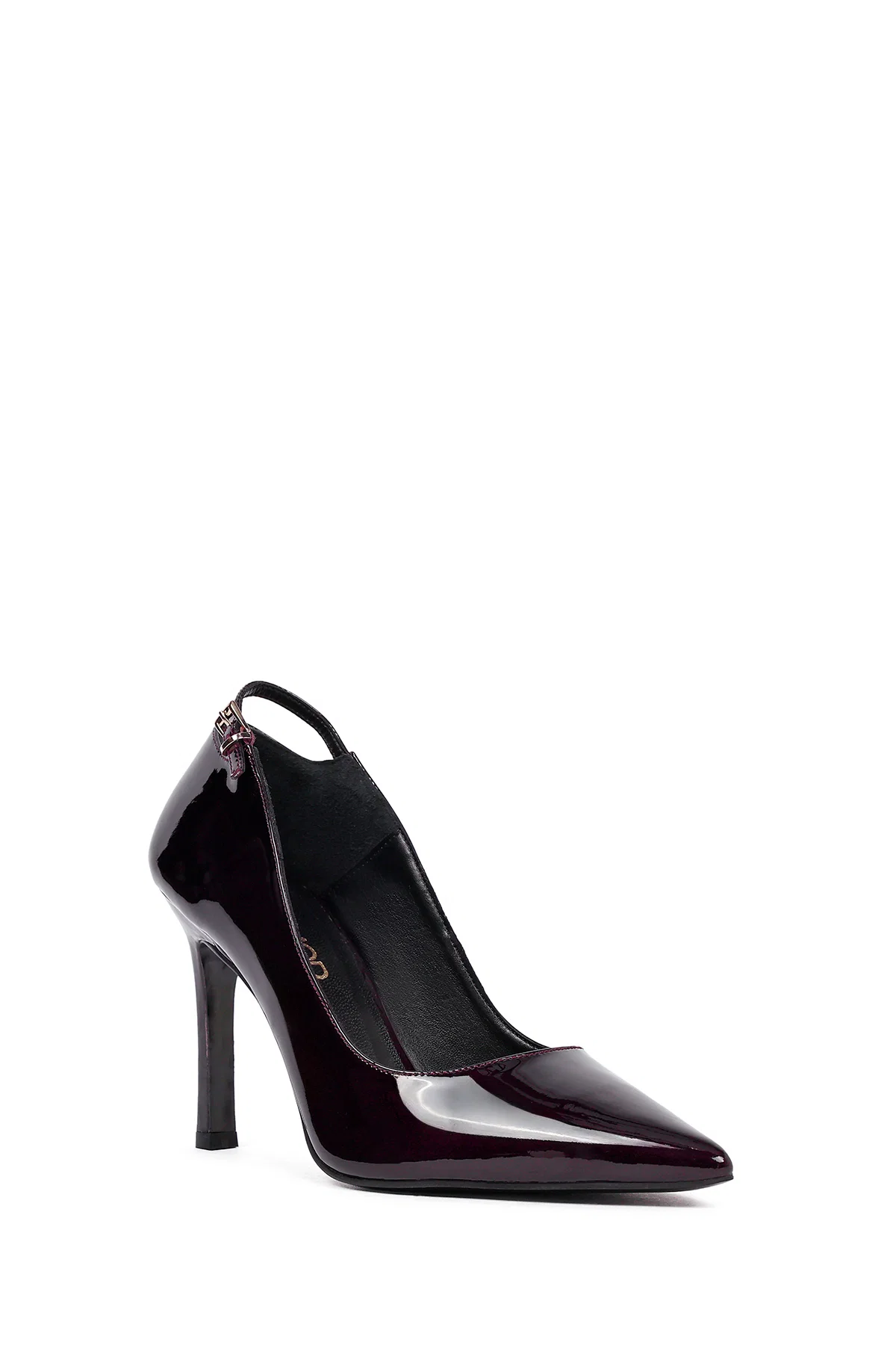 Kadın Bordo İnce Topuklu Rugan Deri Stiletto - Image 7