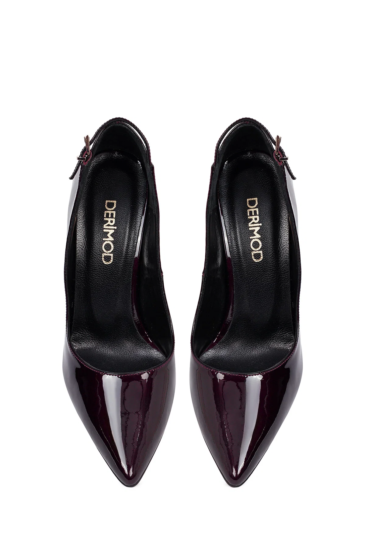 Kadın Bordo İnce Topuklu Rugan Deri Stiletto - Image 8