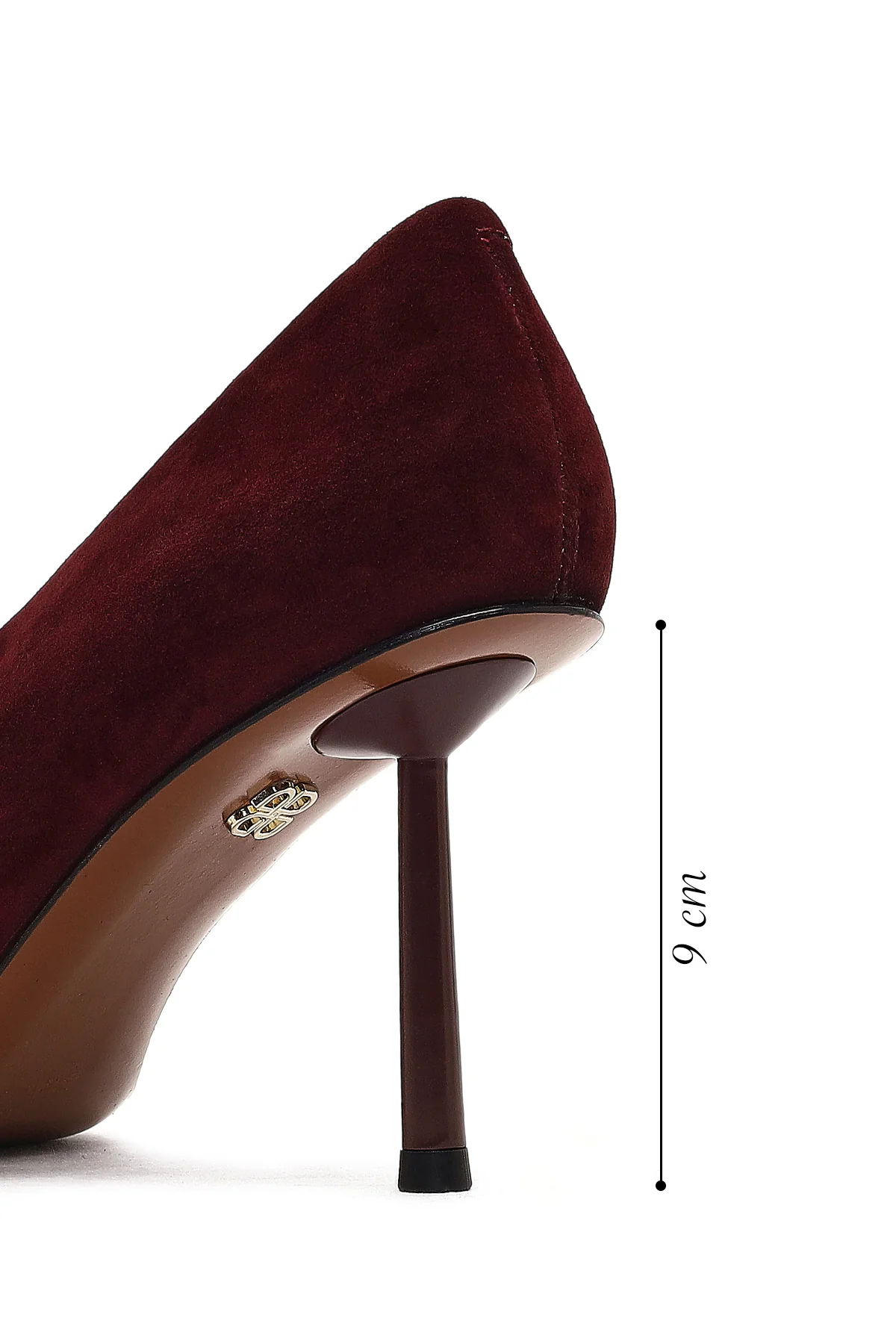 Kadın Bordo İnce Topuklu Süet Deri Stiletto - Image 2