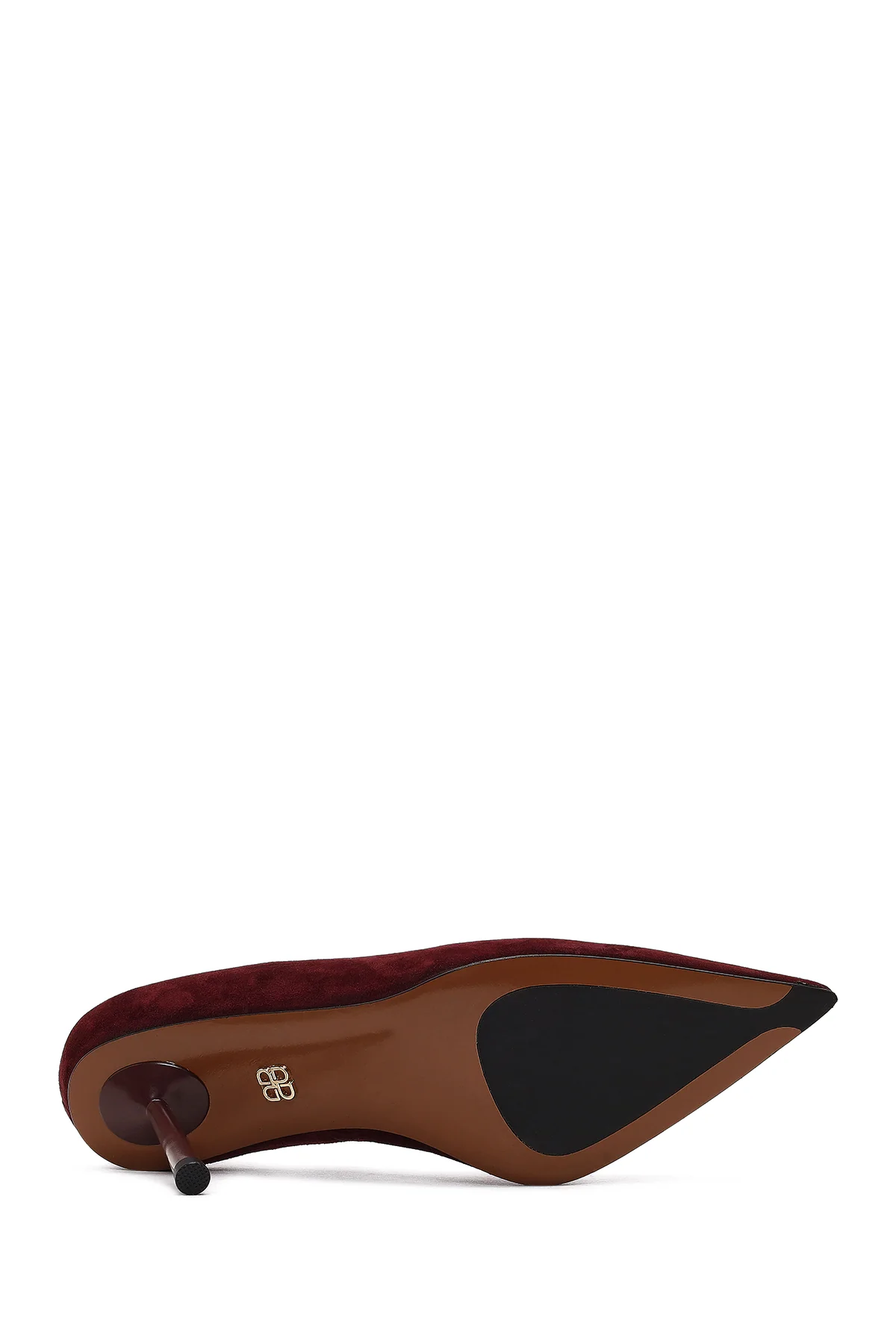 Kadın Bordo İnce Topuklu Süet Deri Stiletto - Image 5