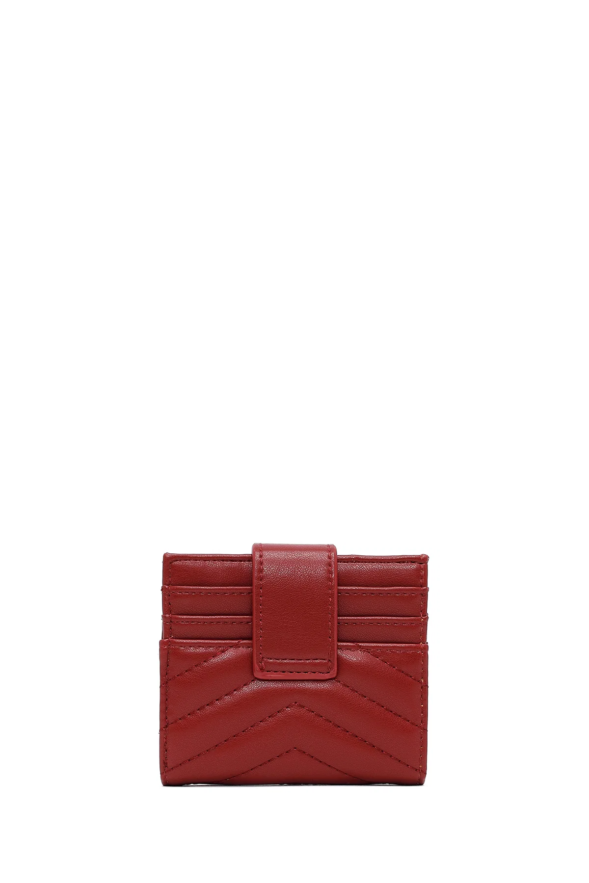Kadın Bordo Kapitone Kartlık - Image 3