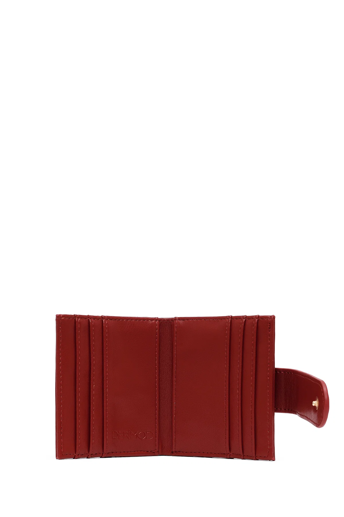 Kadın Bordo Kapitone Kartlık - Image 6