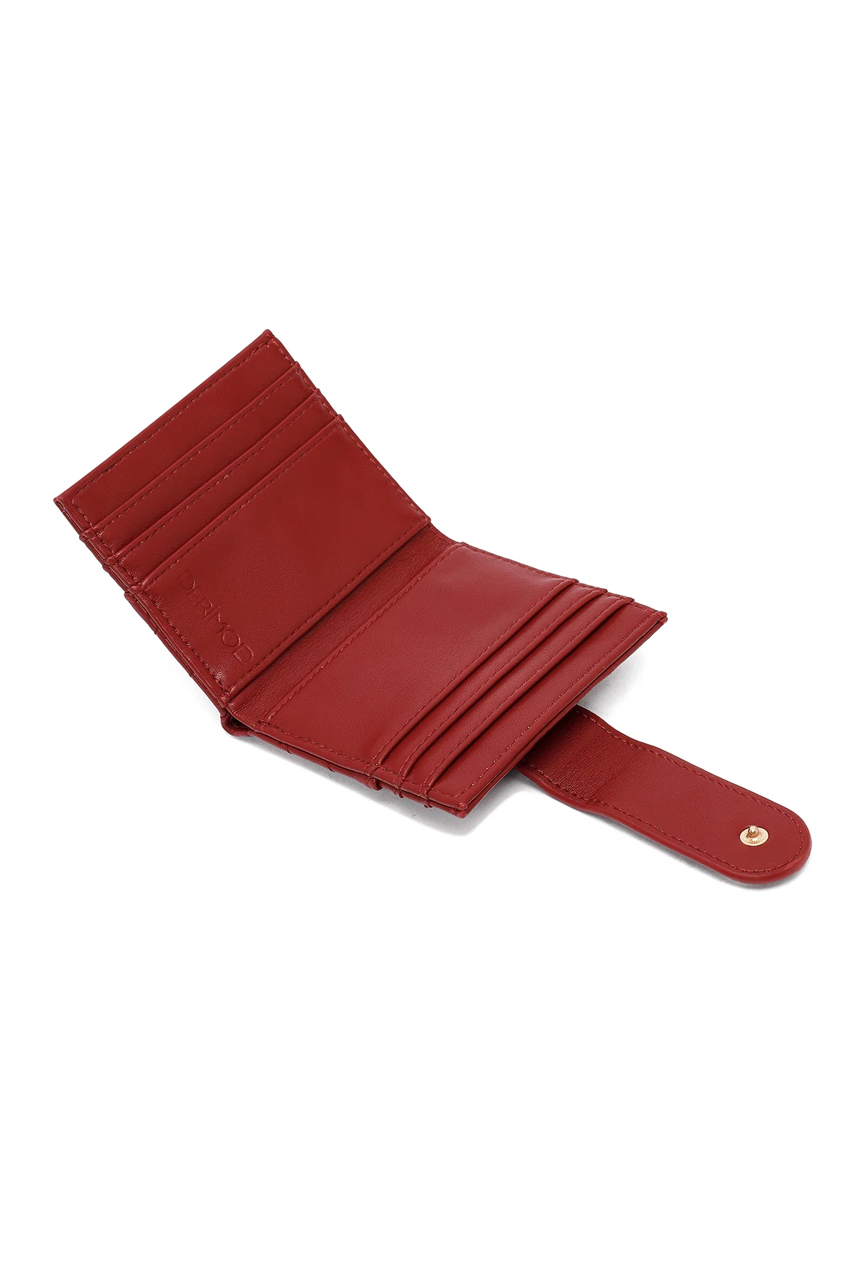 Kadın Bordo Kapitone Kartlık - Image 7