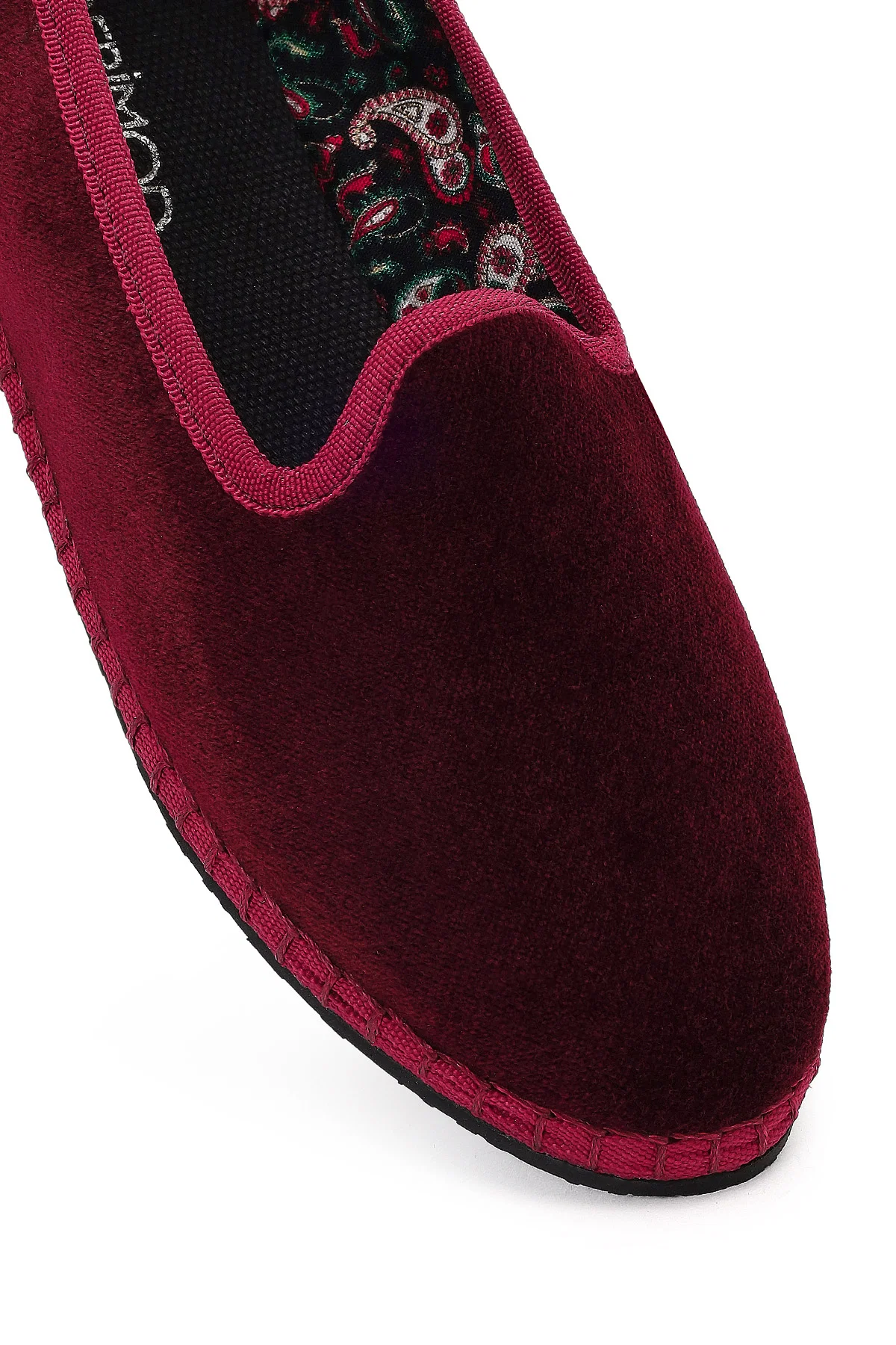 Kadın Bordo Kumaş Loafer - Image 11