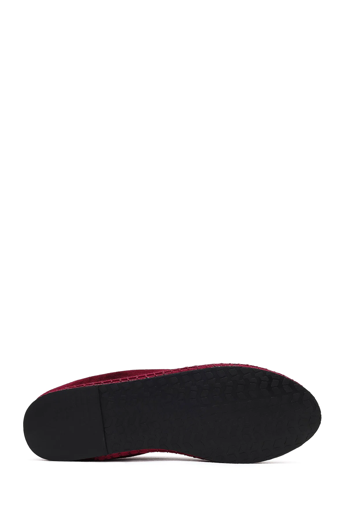 Kadın Bordo Kumaş Loafer - Image 4