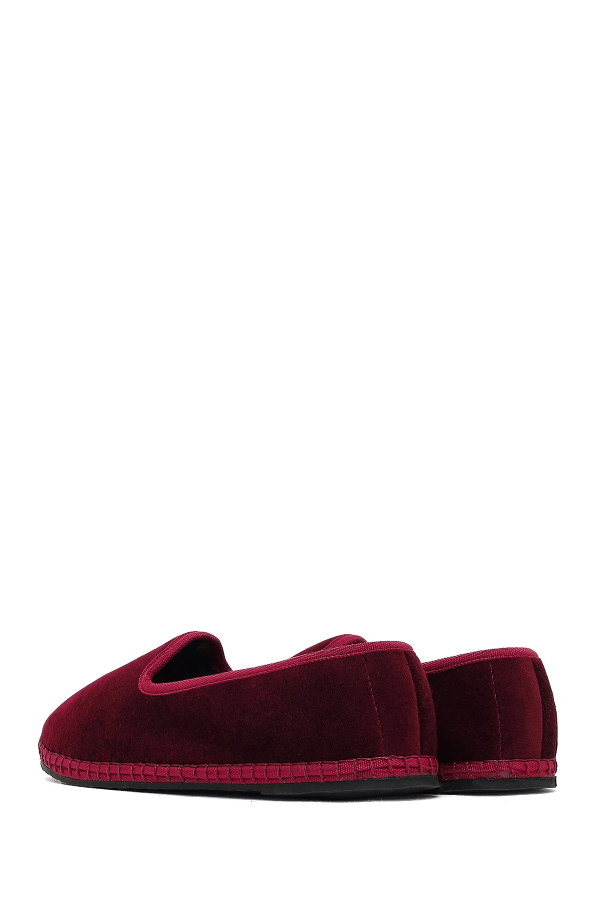 Kadın Bordo Kumaş Loafer - Image 5