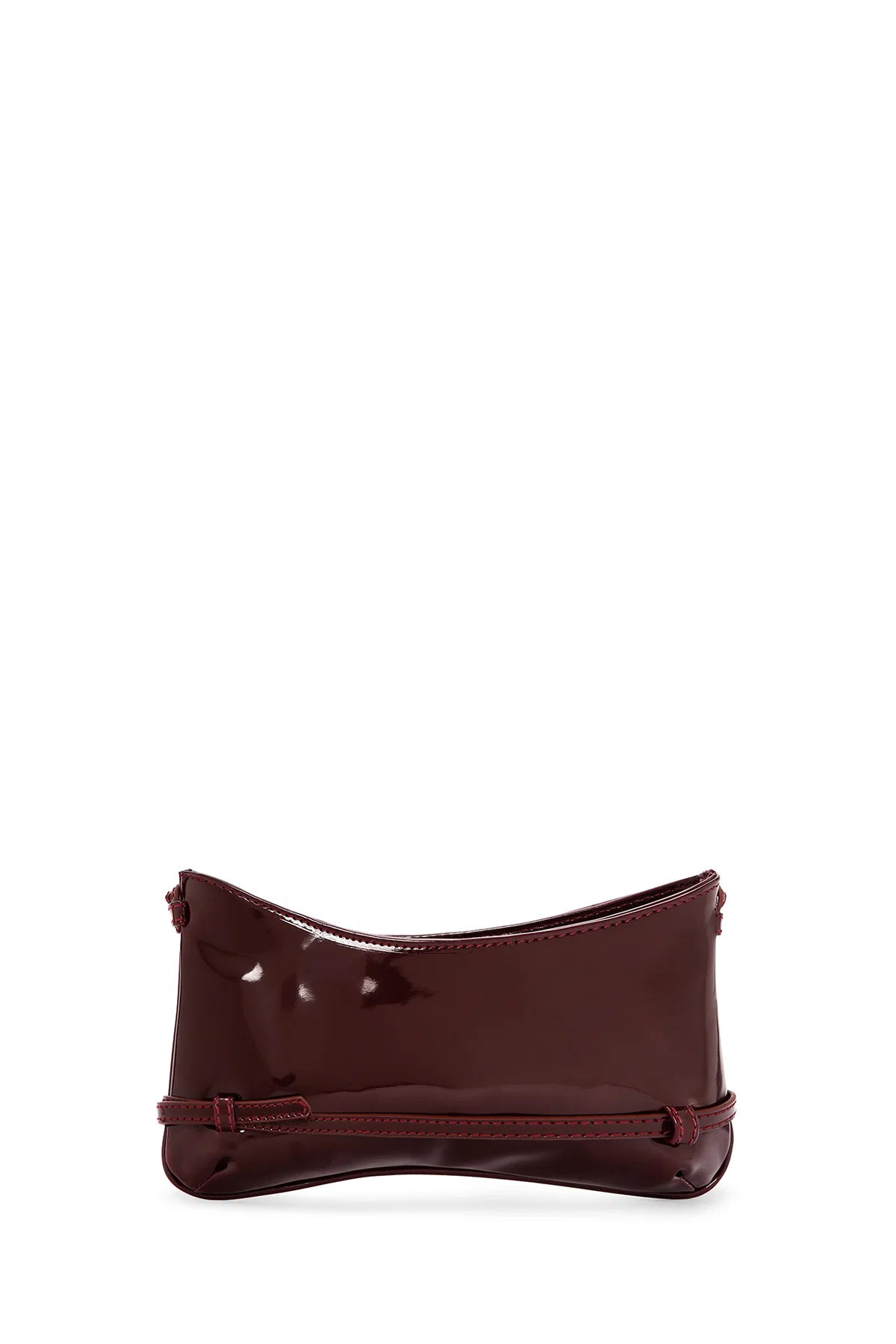 Kadın Bordo Mini Rugan Omuz Çantası - Image 5