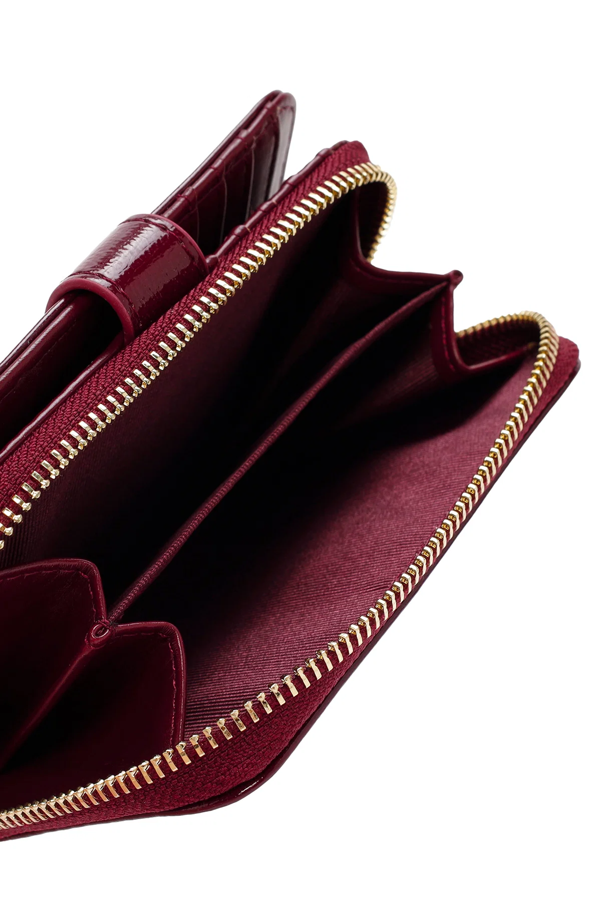 Kadın Bordo Rugan Cüzdan - Image 10