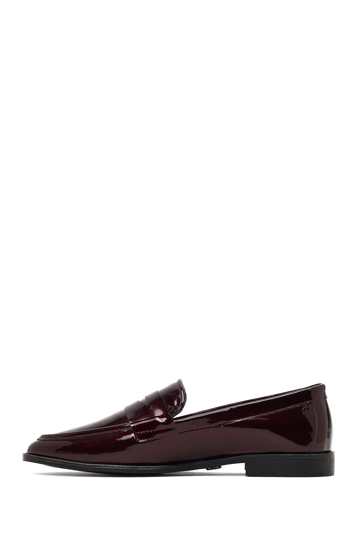 Kadın Bordo Rugan Deri Loafer - Image 2