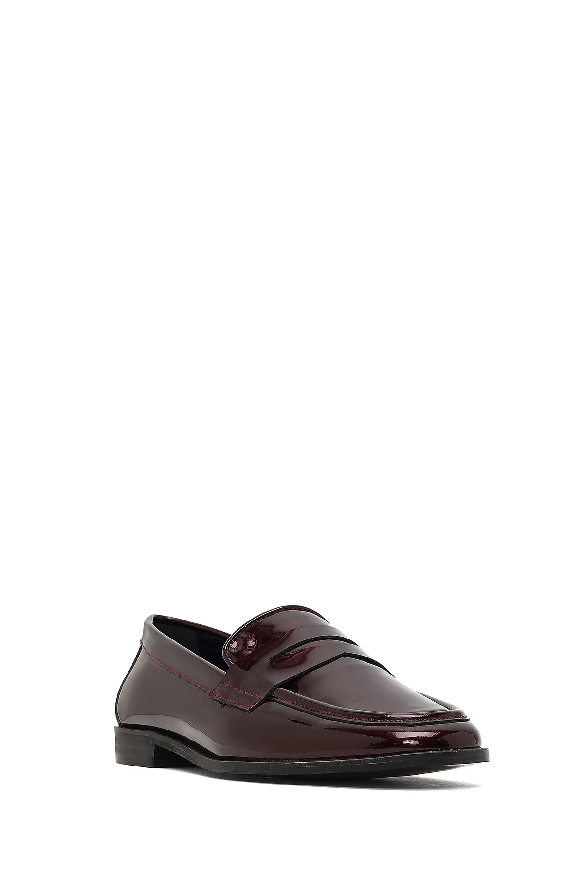 Kadın Bordo Rugan Deri Loafer - Image 6
