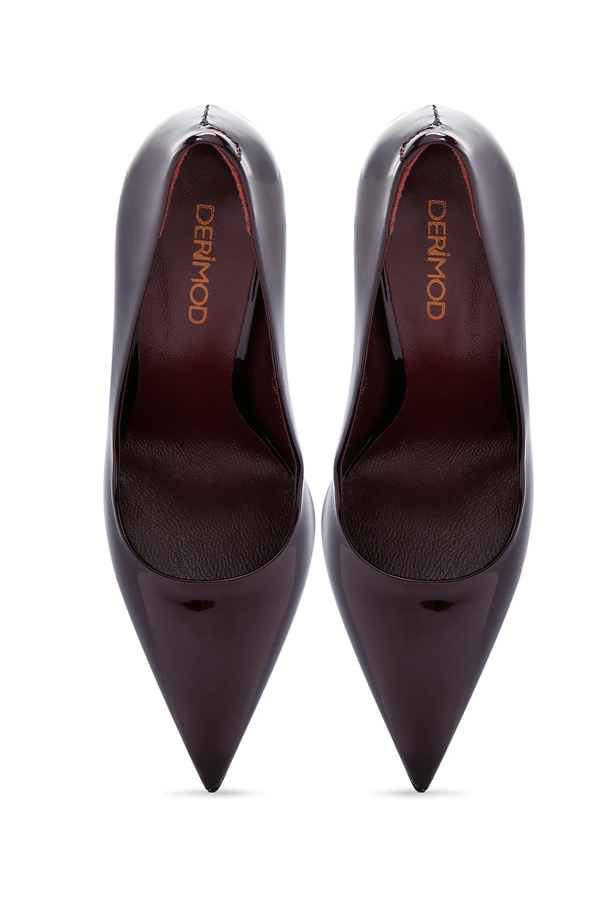 Kadın Bordo Rugan Deri Yüksek Topuklu Stiletto - Image 10
