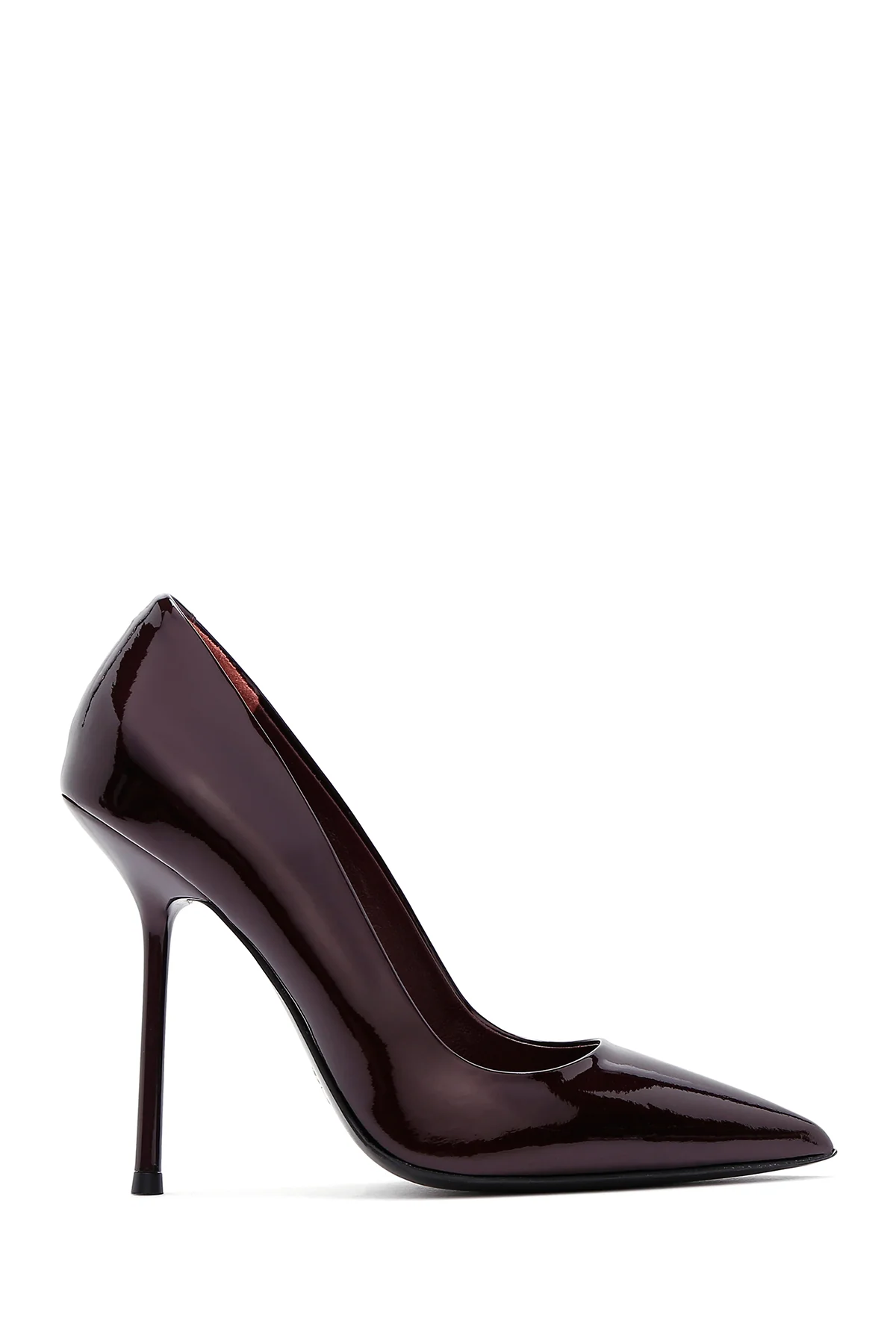 Kadın Bordo Rugan Deri Yüksek Topuklu Stiletto - Image 3