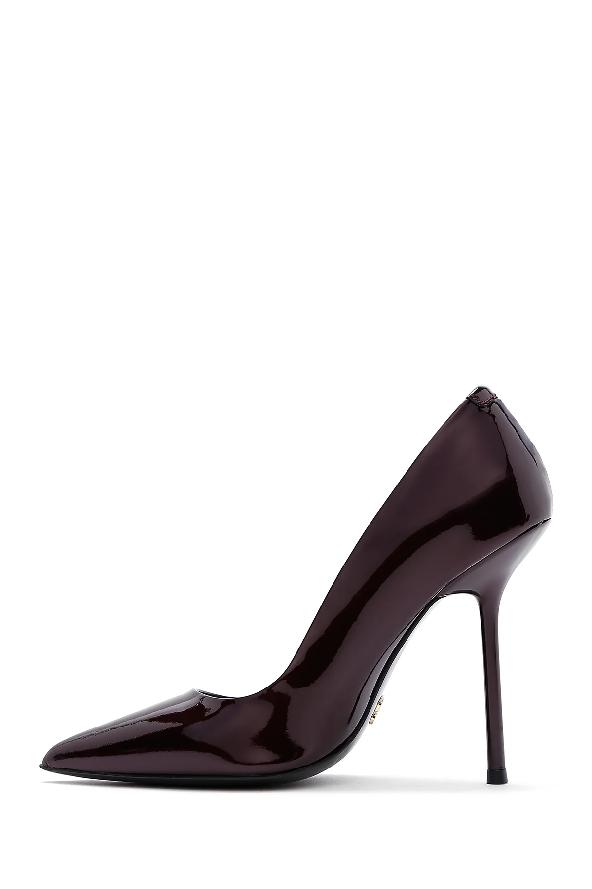 Kadın Bordo Rugan Deri Yüksek Topuklu Stiletto - Image 5