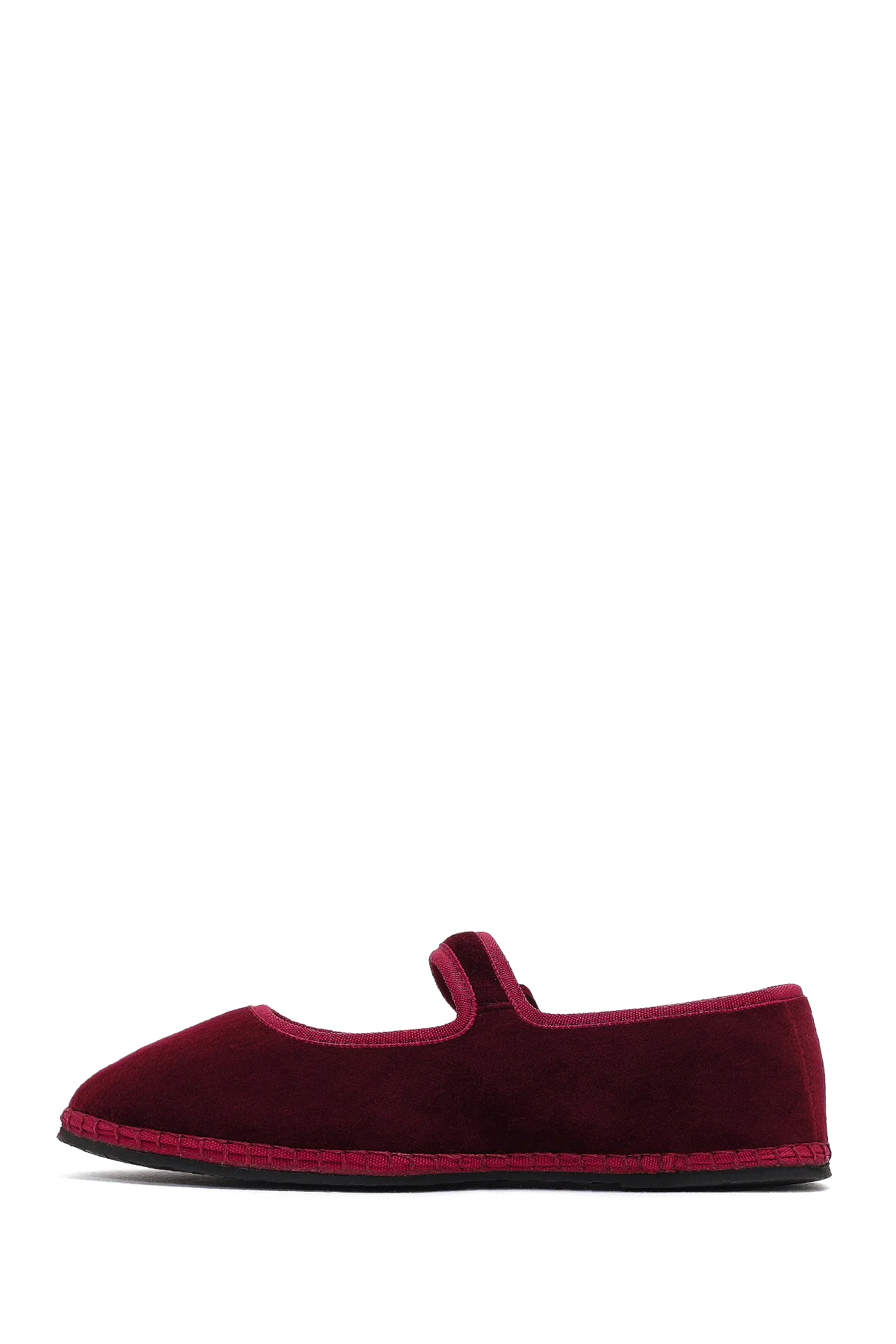 Kadın Bordo Tokalı Kumaş Babet - Image 2