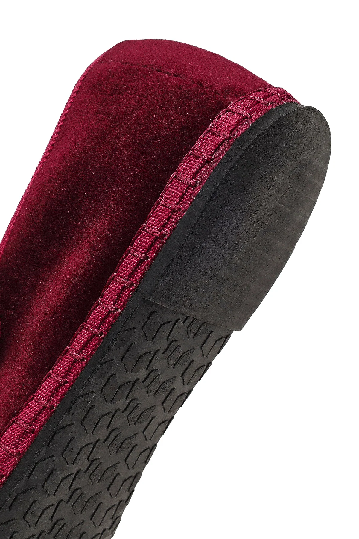 Kadın Bordo Tokalı Kumaş Babet - Image 8