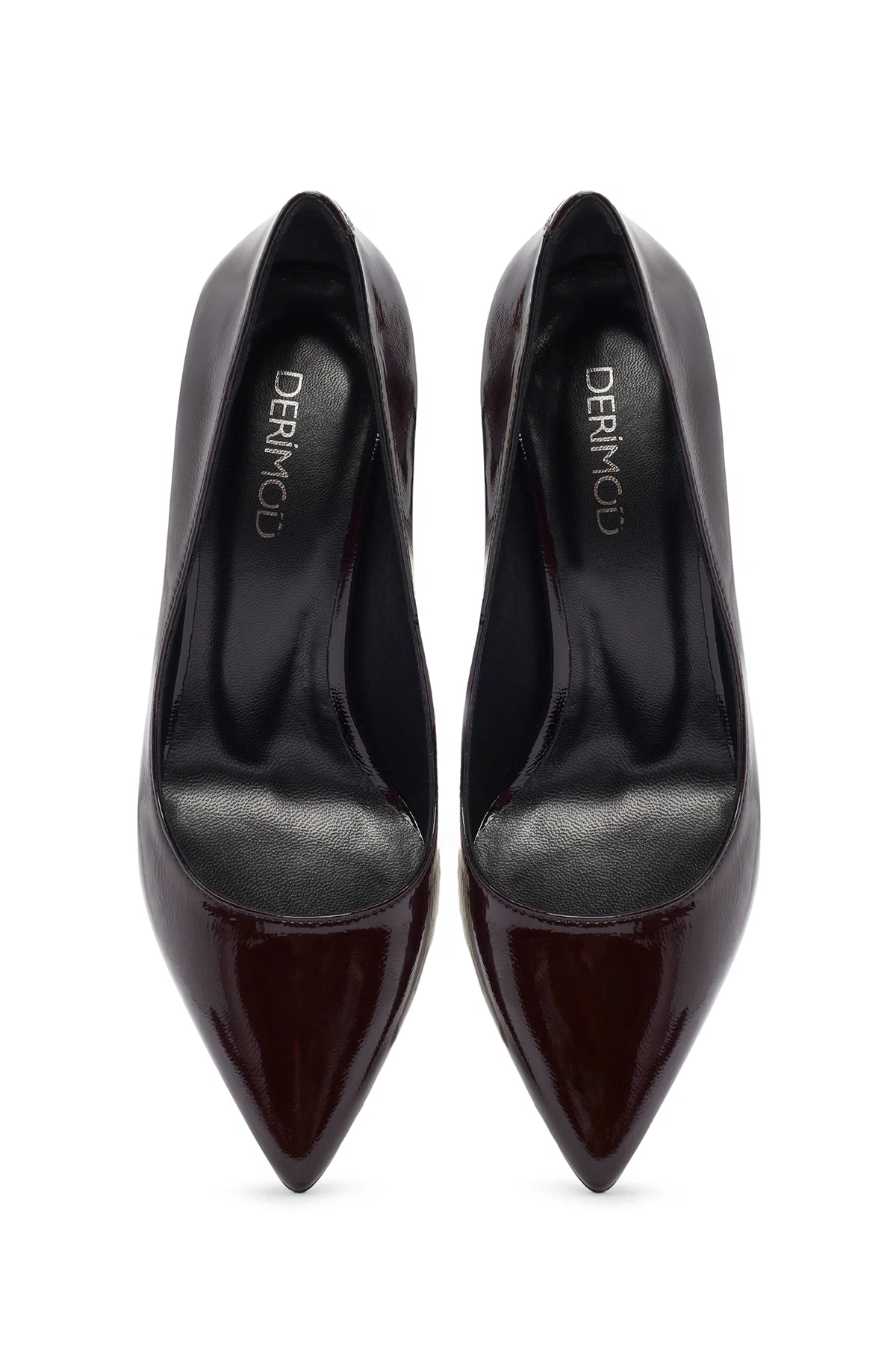 Kadın Bordo Yüksek İnce Topuklu Rugan Deri Stiletto - Image 8