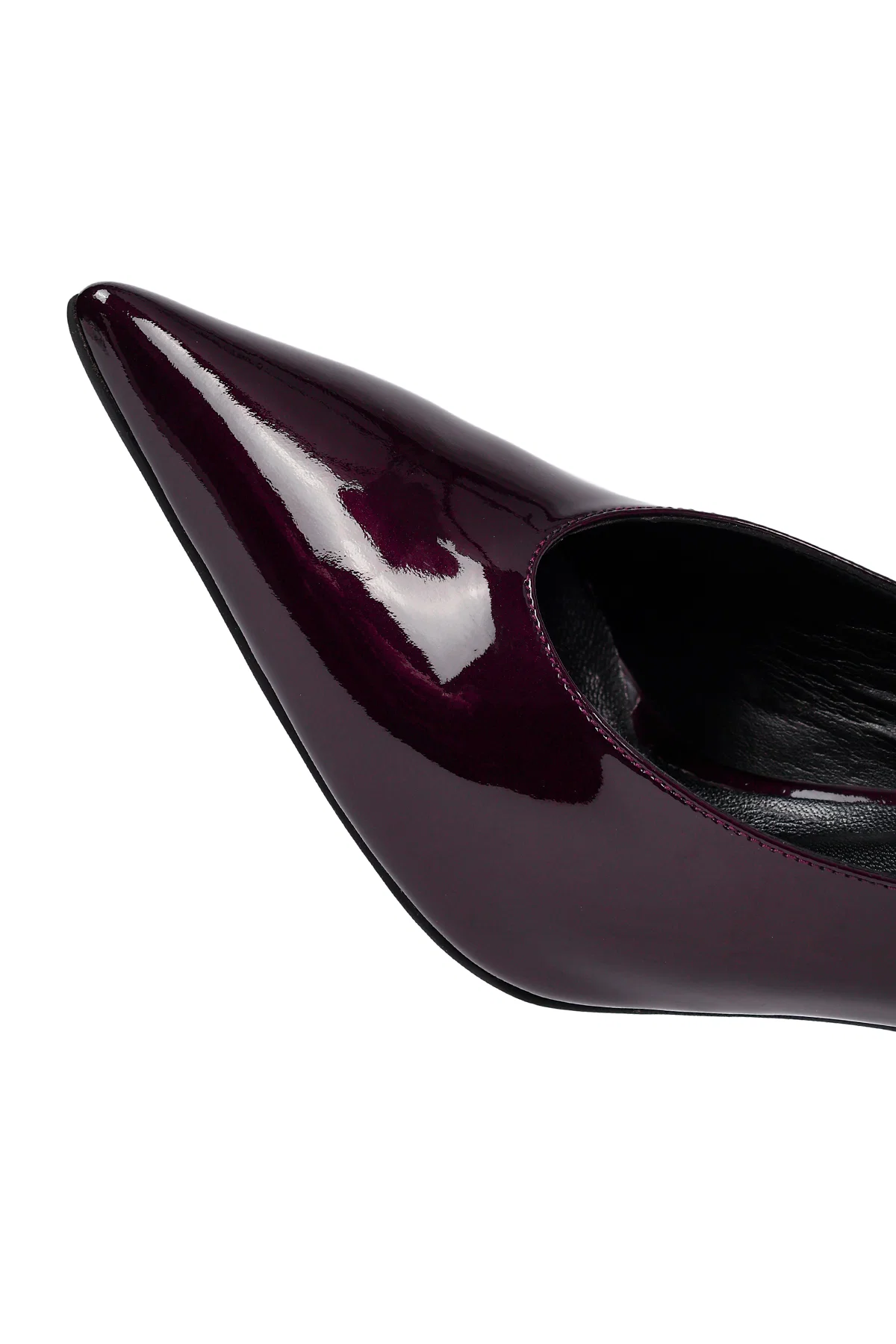 Kadın Bordo İnce Topuklu Rugan Deri Stiletto - Image 9