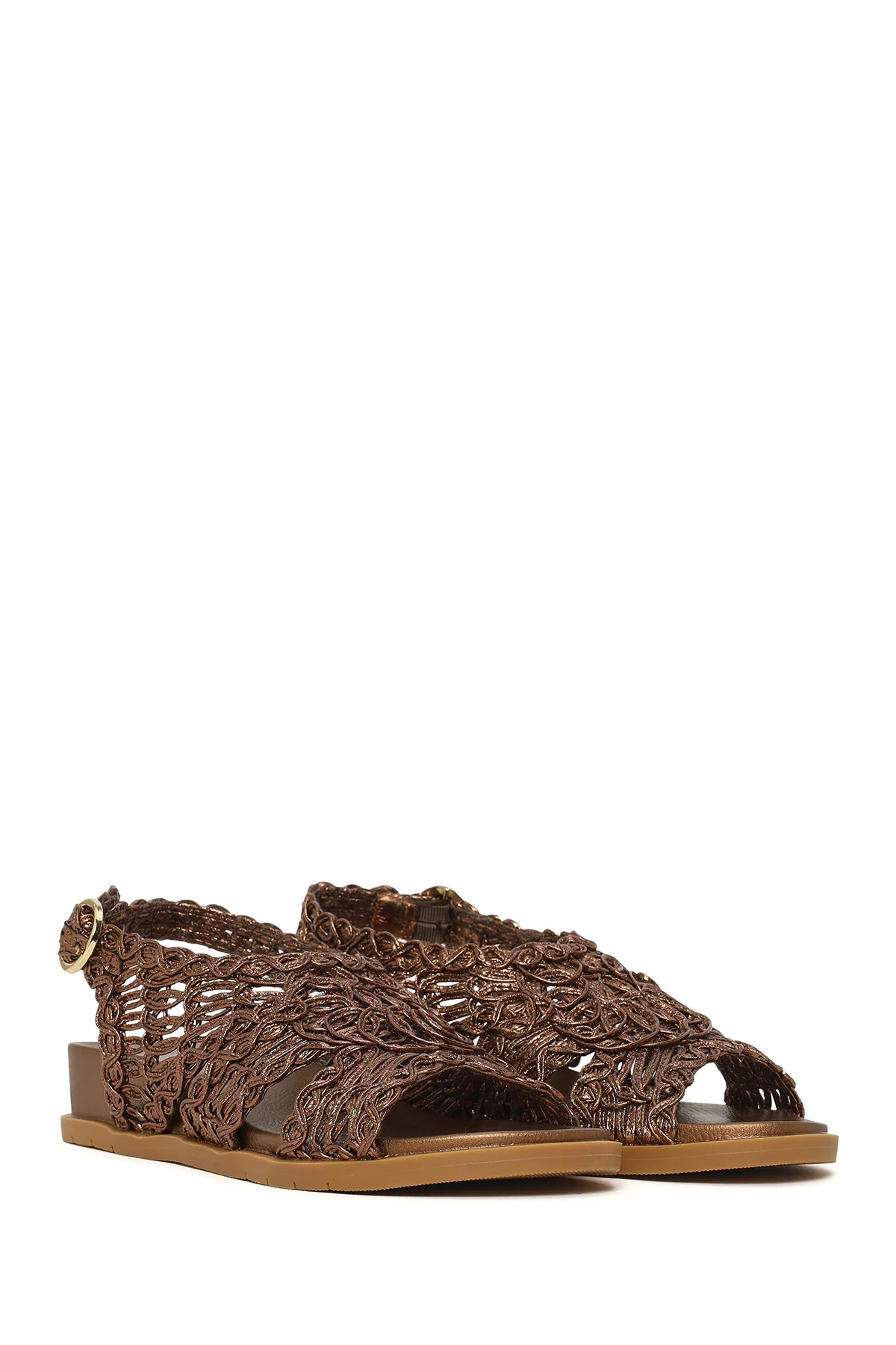Kadın Bronz Metalik Sandalet - Image 2