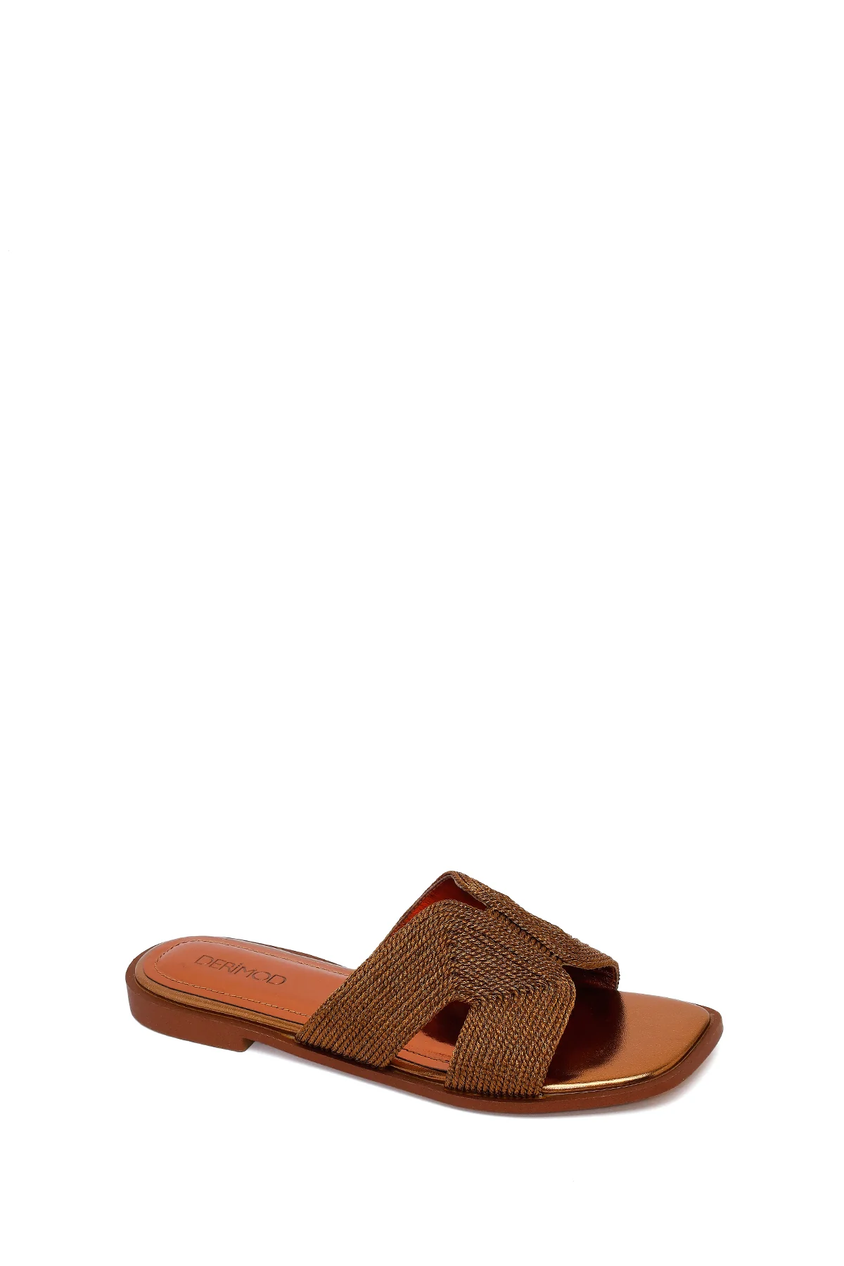 Kadın Bronz Metalik Terlik - Image 7