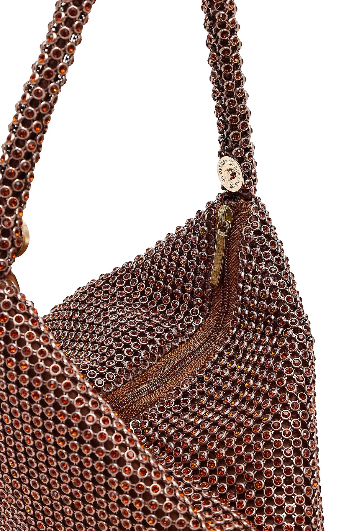 Kadın Bronz Taşlı Mini Abiye Çanta - Image 11