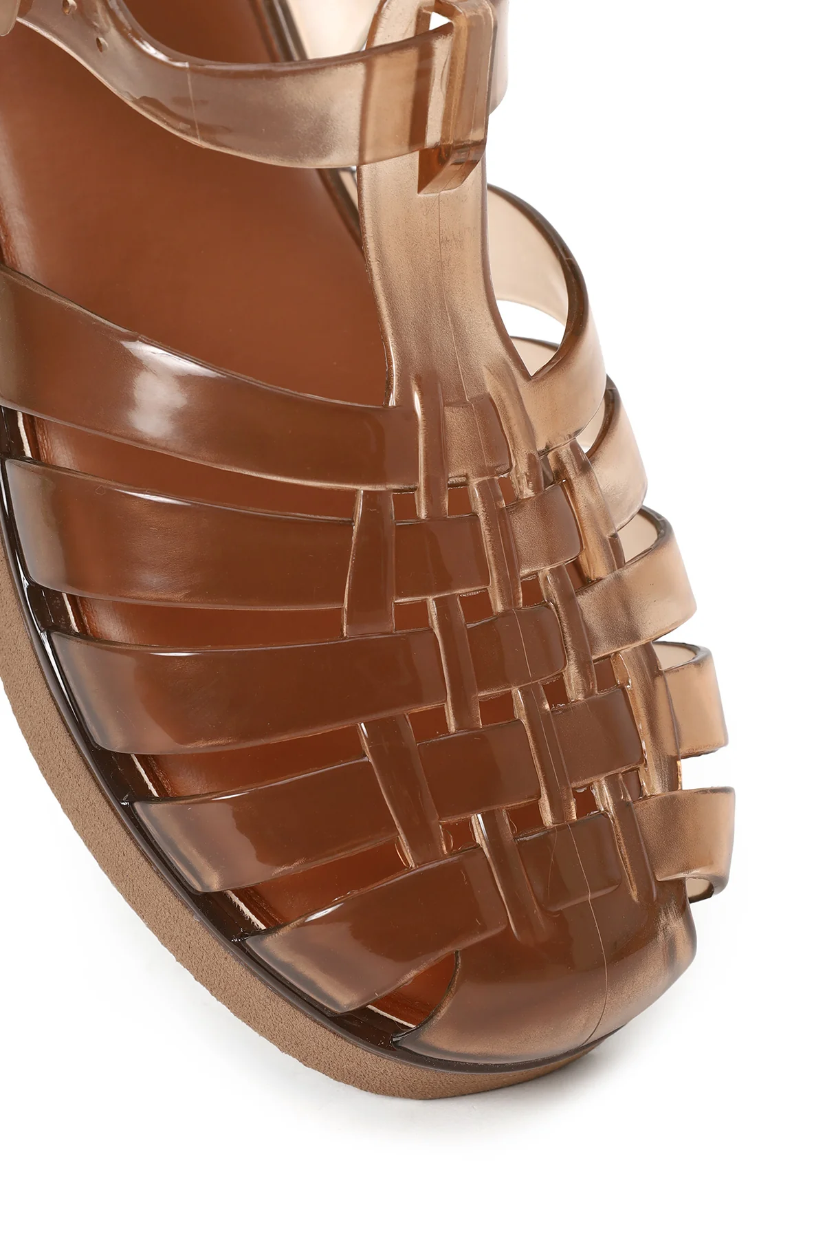 Kadın Bronz Tokalı Jelly Şeffaf Sandalet - Image 9