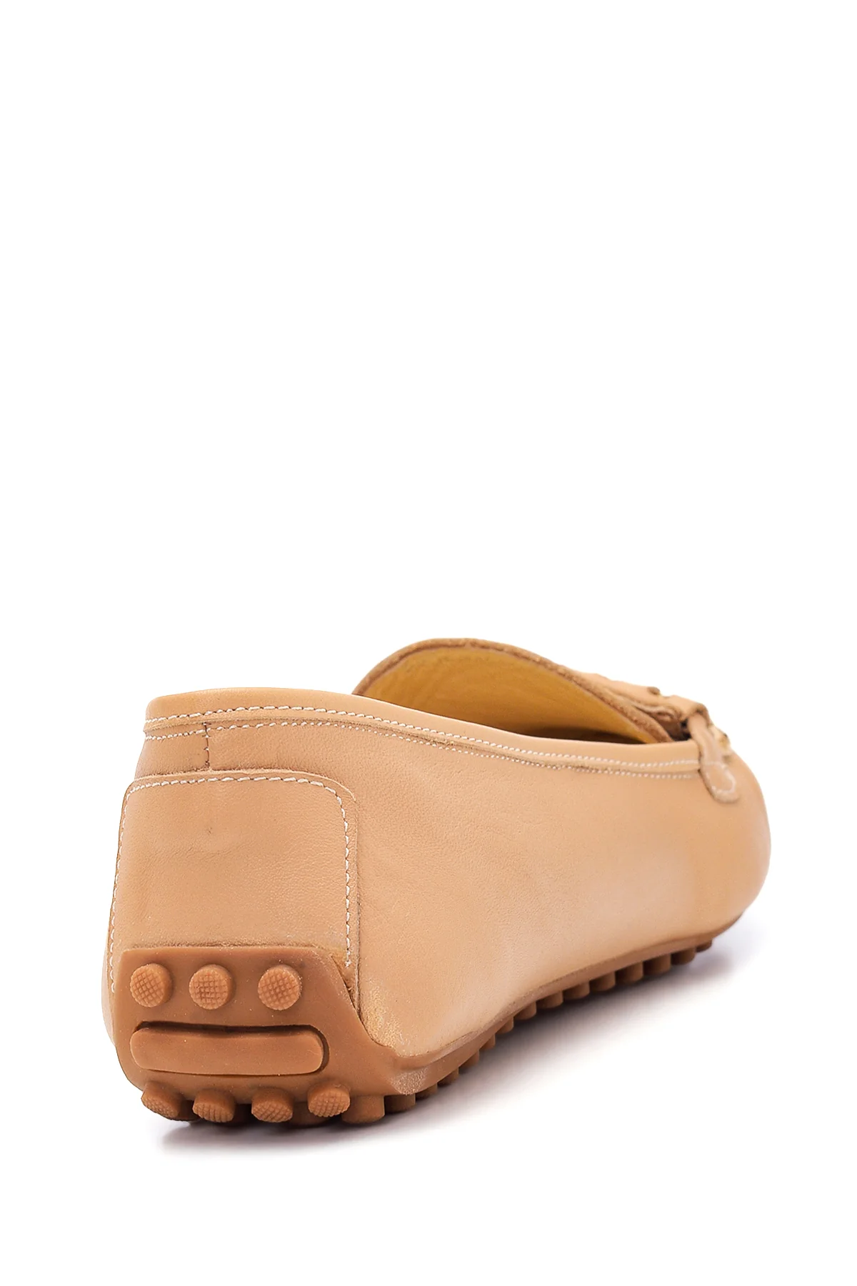 Kadın Camel Deri Loafer - Image 5